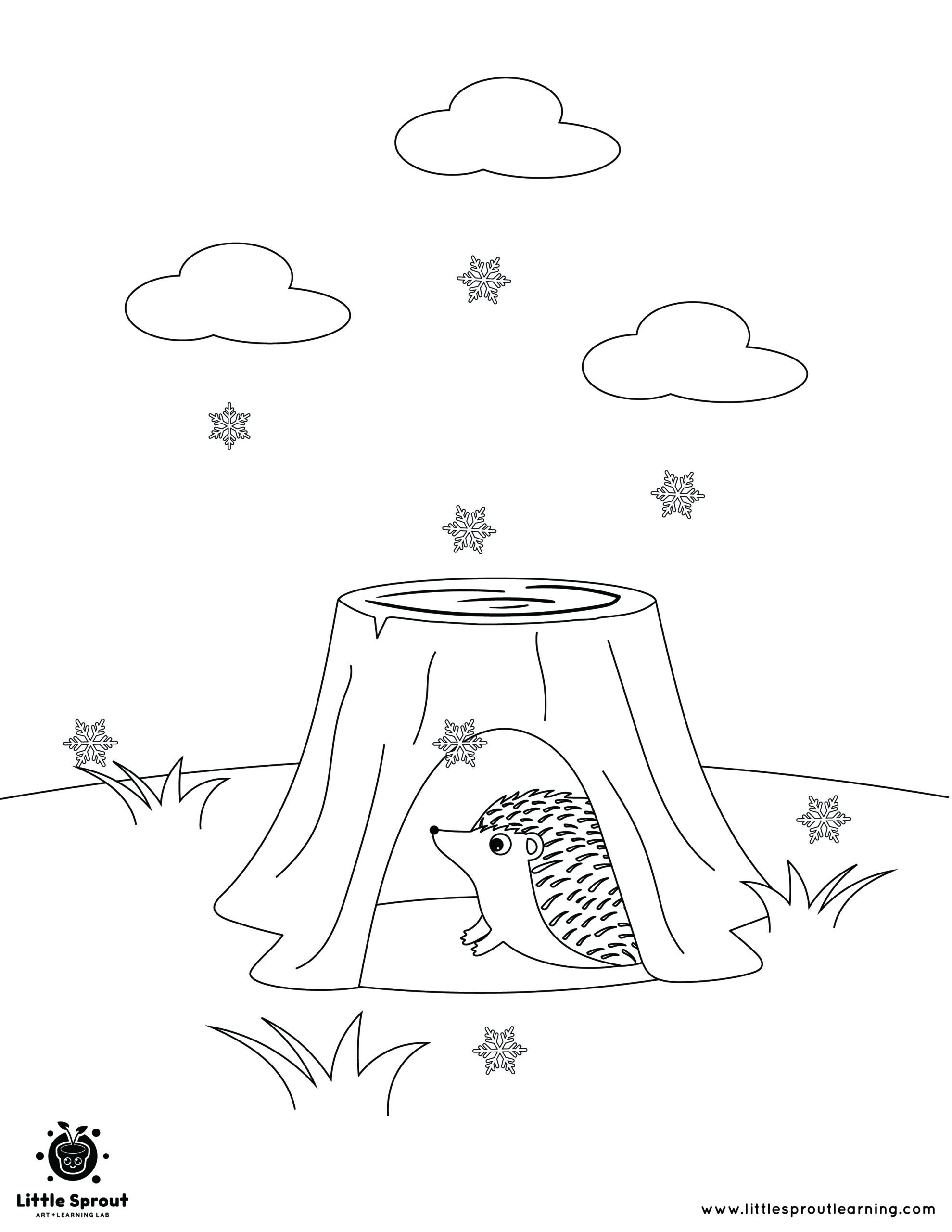 hibernating animals coloring pages
