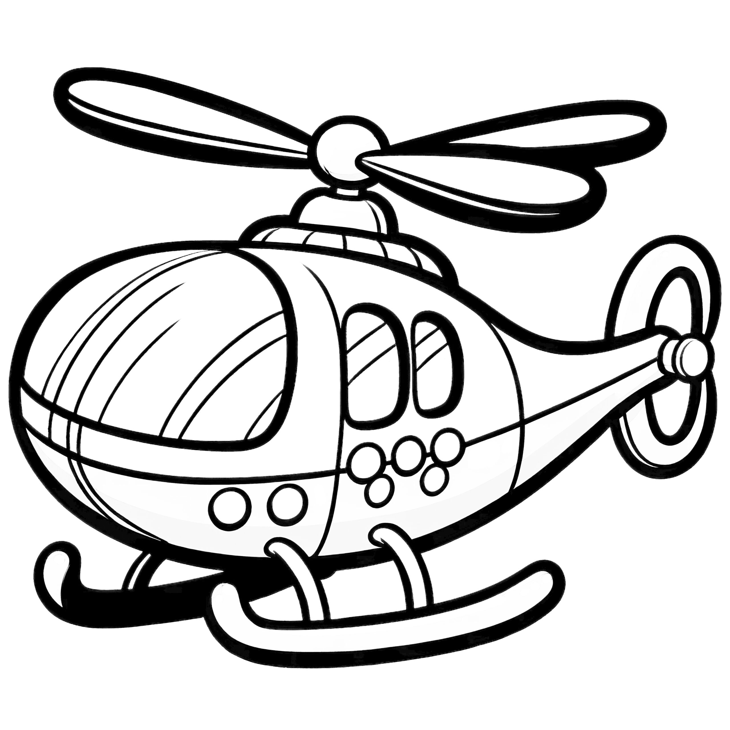Helicopter Simple Picture To Color For Children Free Helicopter Simple Picture To Color For Children Free