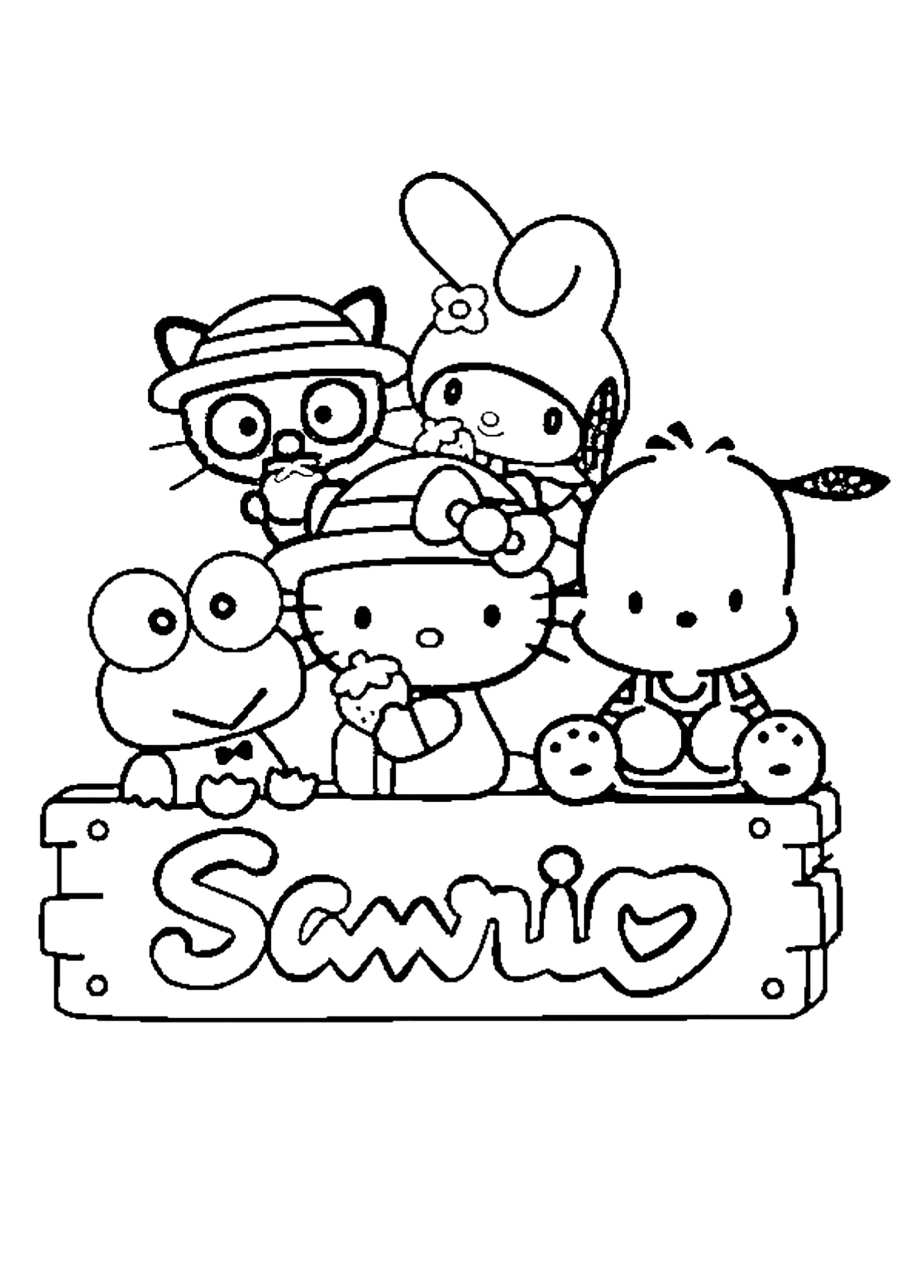 Hello Kitty And Friends From Sanrio Sanrio Coloring Pages Hello Kitty And Friends From Sanrio Sanrio Coloring Pages
