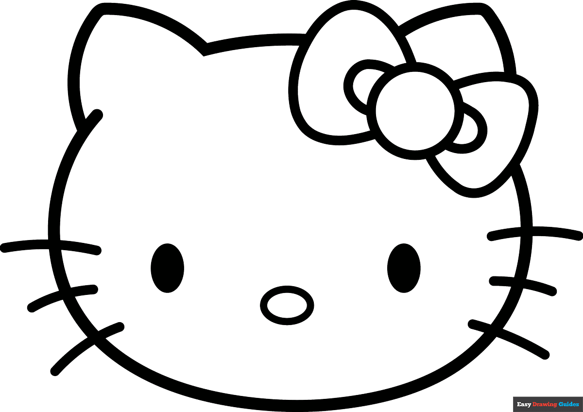 Hello Kitty Face Coloring Page Easy Drawing Guides Hello Kitty Face Coloring Page Easy Drawing Guides