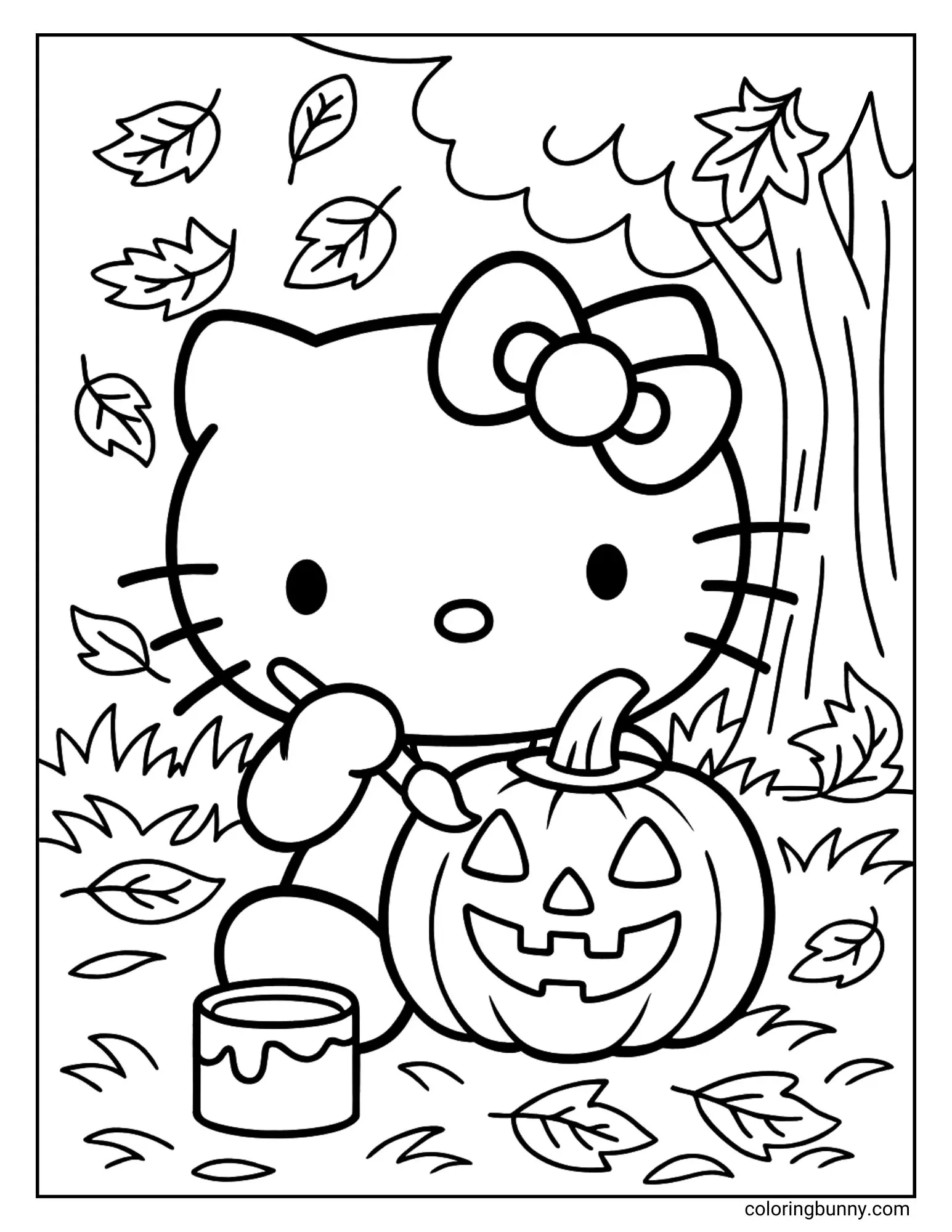 Hello Kitty Fall Coloring Pages 27 Free Printable PDFs 