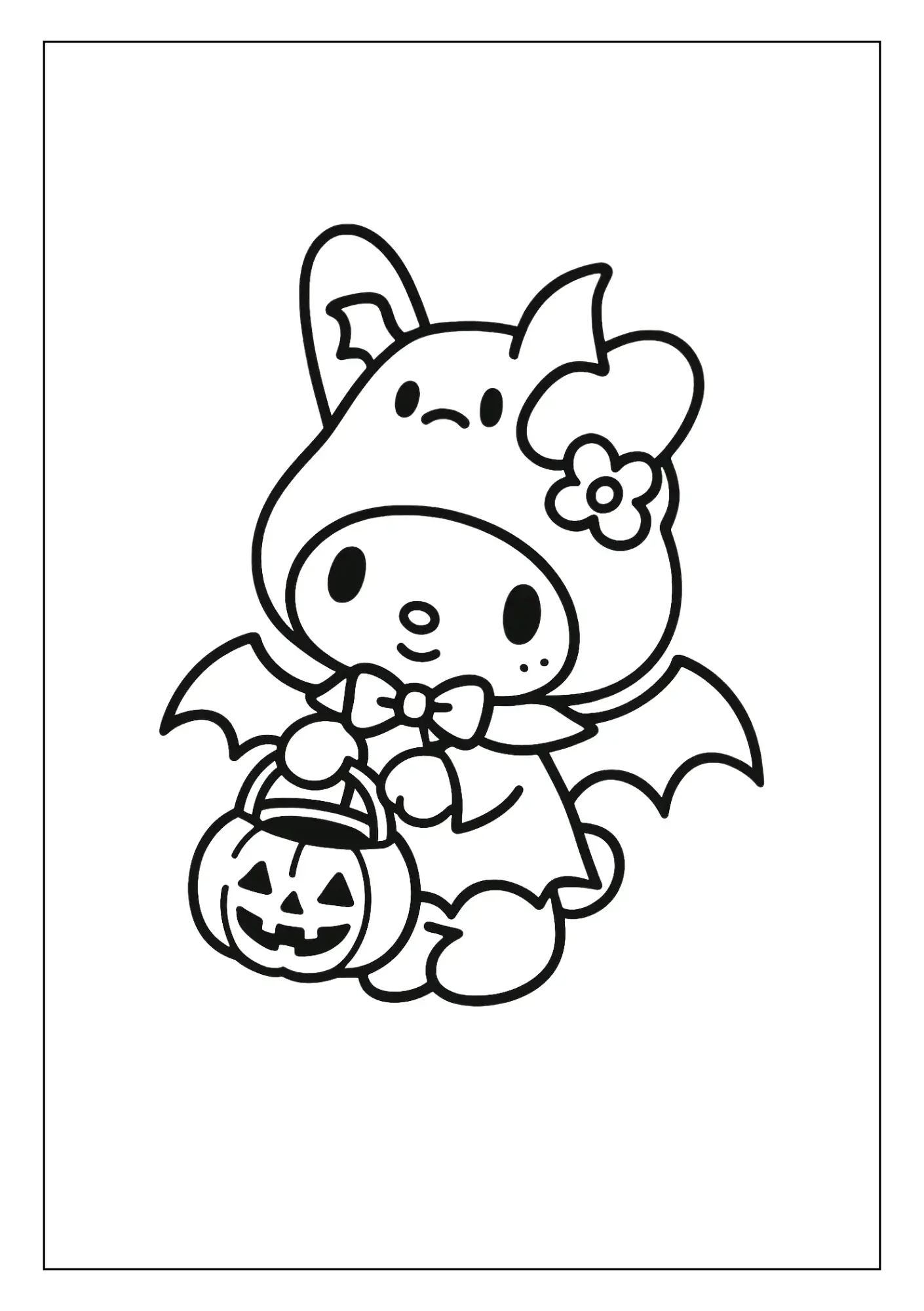 halloween hello kitty coloring pages
