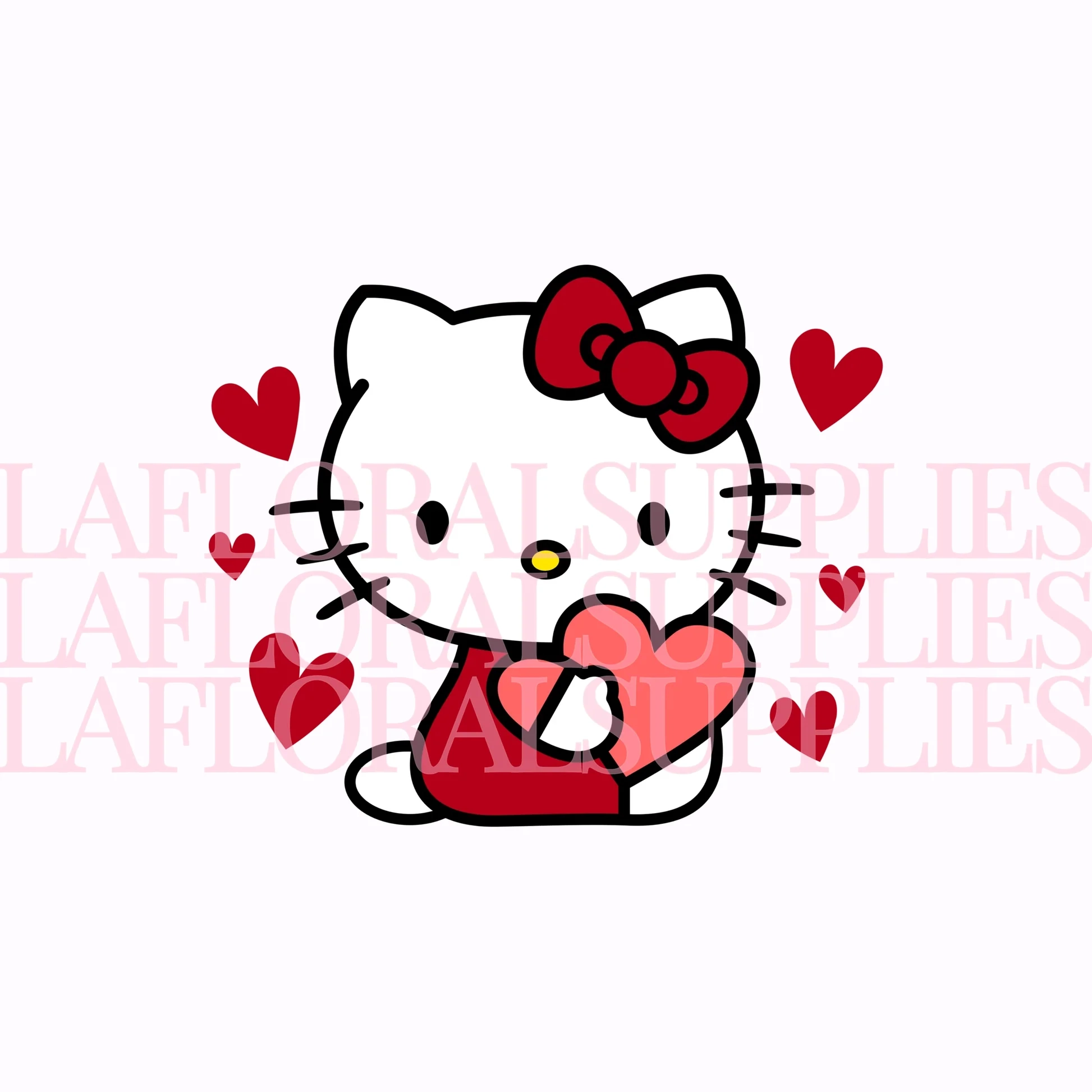 Hello Kitty Heart Valentine s Day Topper LA Floral Supply