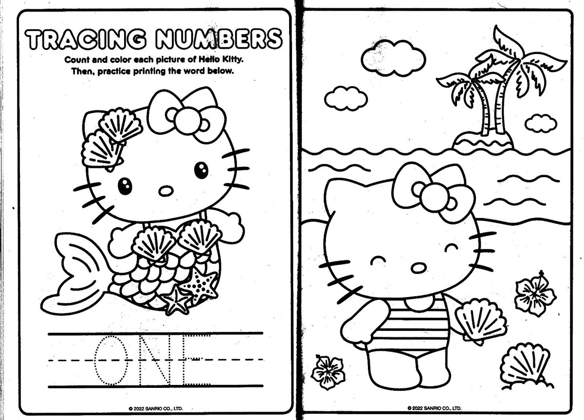Hello Kitty Jumbo Coloring Activity Book V2 EBay