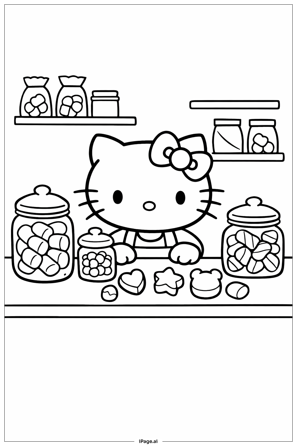 hello kitty marshmallow coloring page