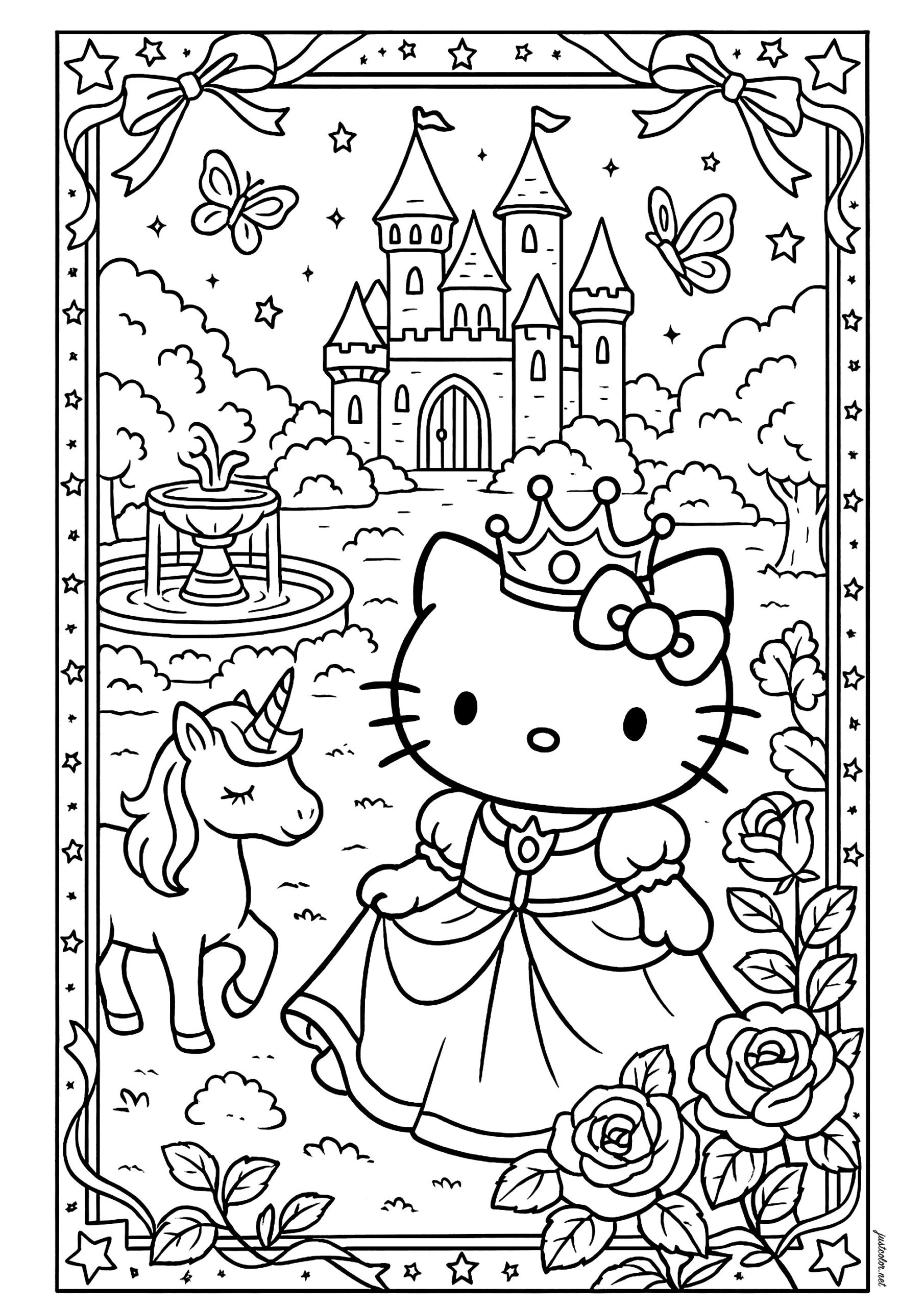Hello Kitty Princess Hello Kitty Coloring Pages