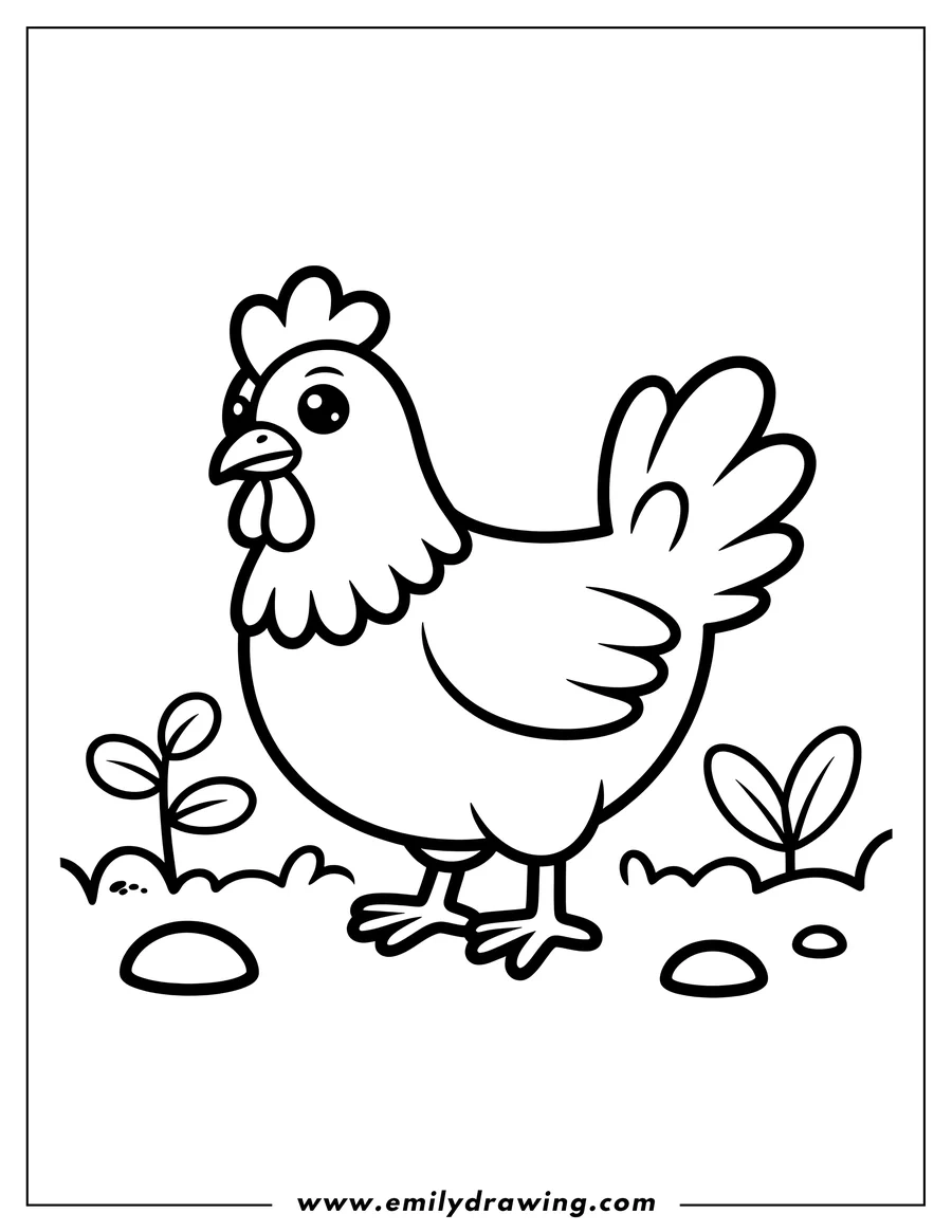 hen pictures to color hen pictures to color