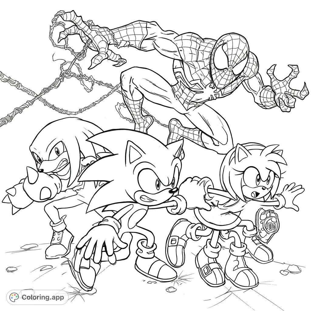 amy and sonic coloring pages