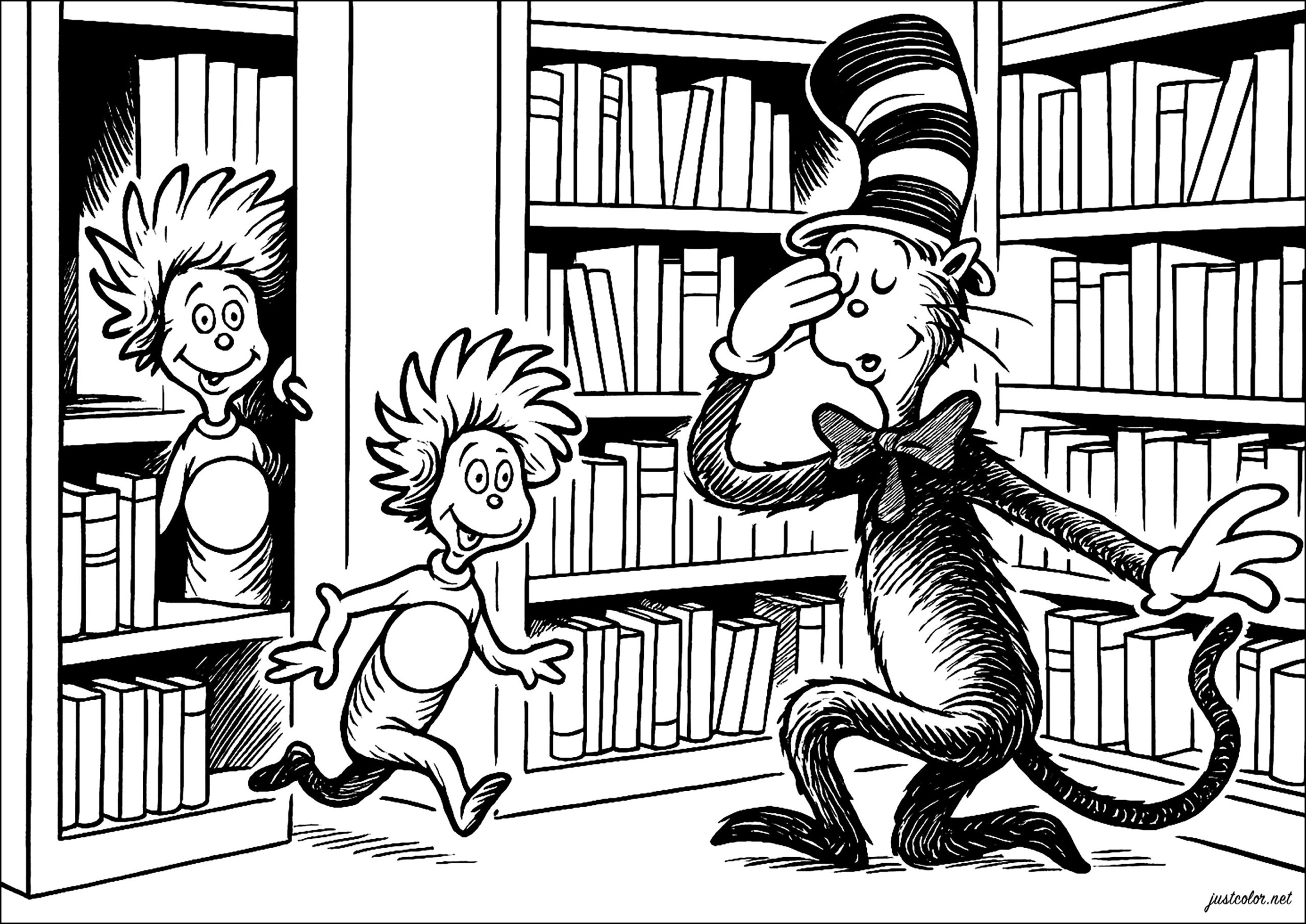 cat in hat coloring pages cat in hat coloring pages
