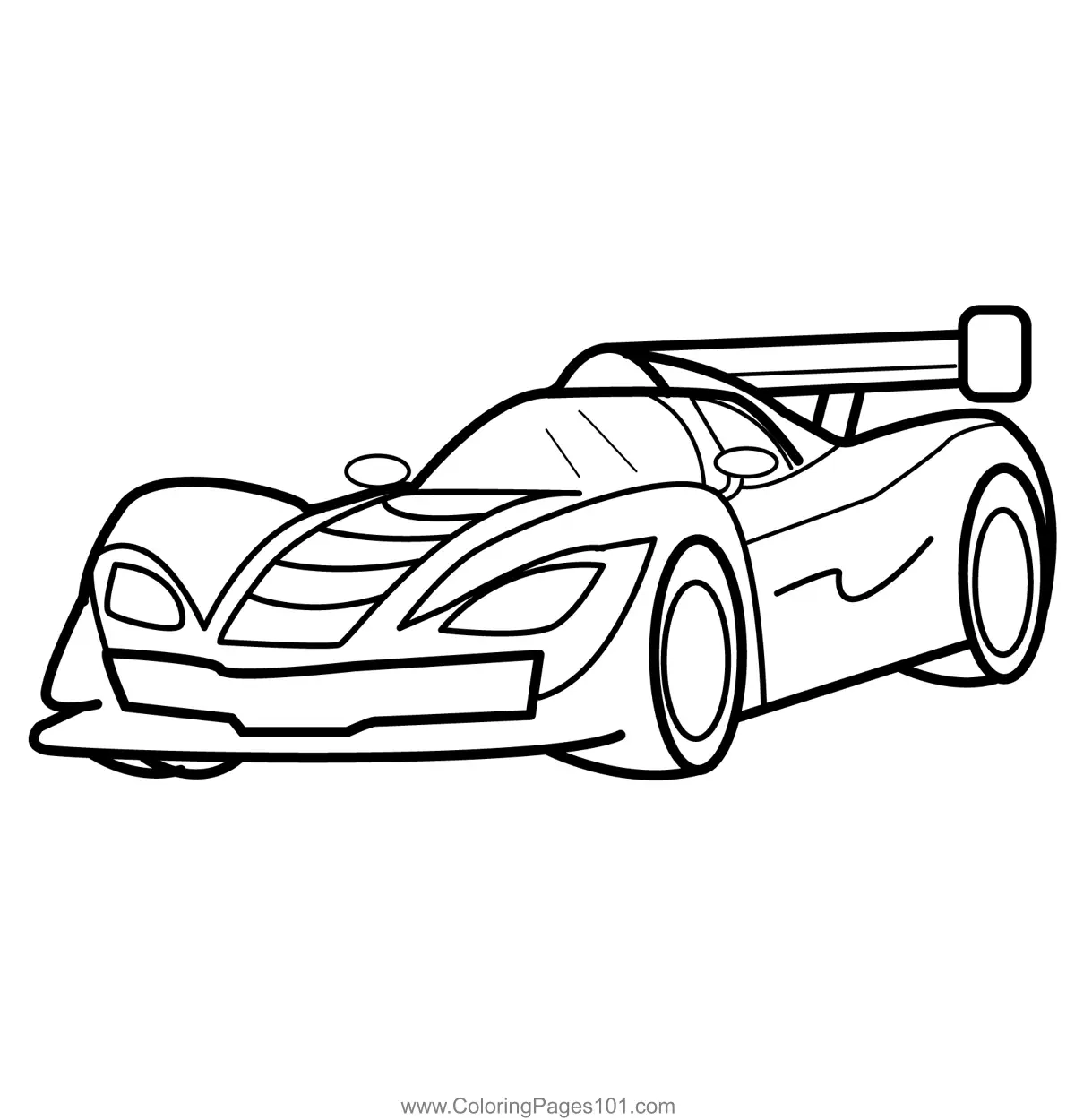 High Speed Racing Car Coloring Page For Kids Free Racing Cars Printable Coloring Pages Online For Kids ColoringPages101 Coloring Pages For Kids
