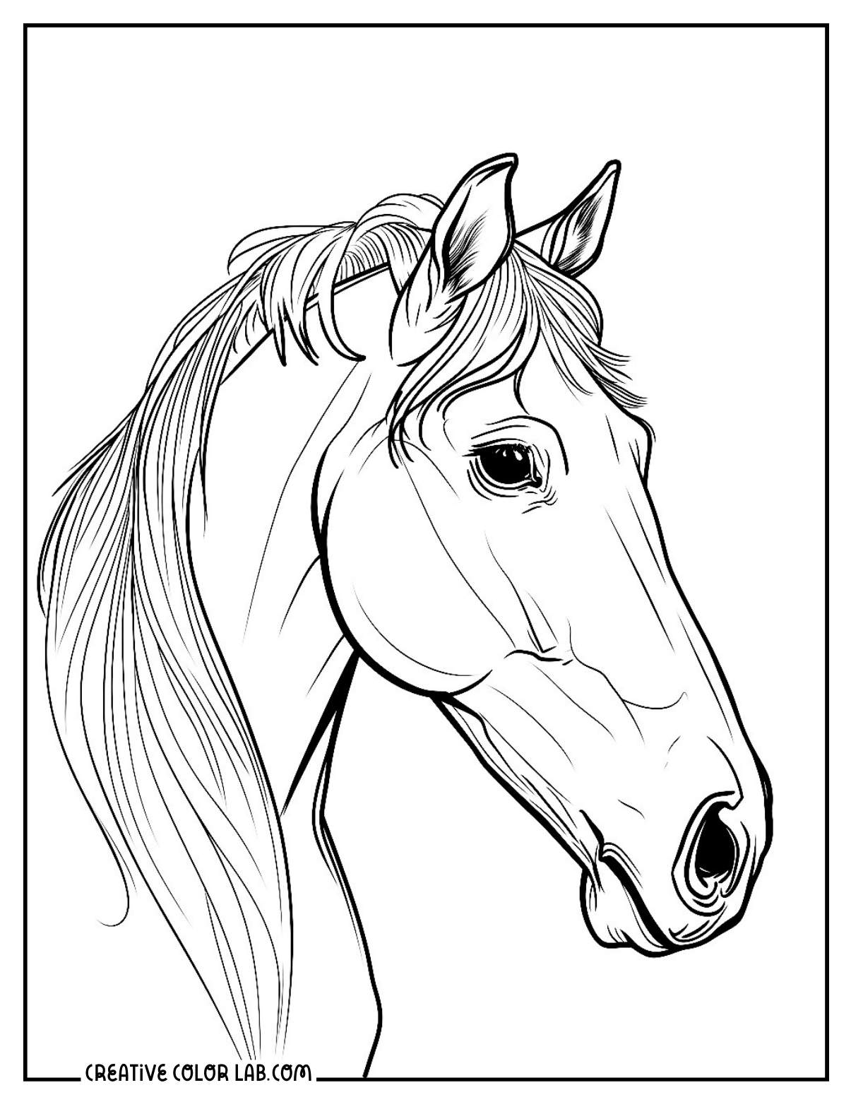 coloring pages horses printable