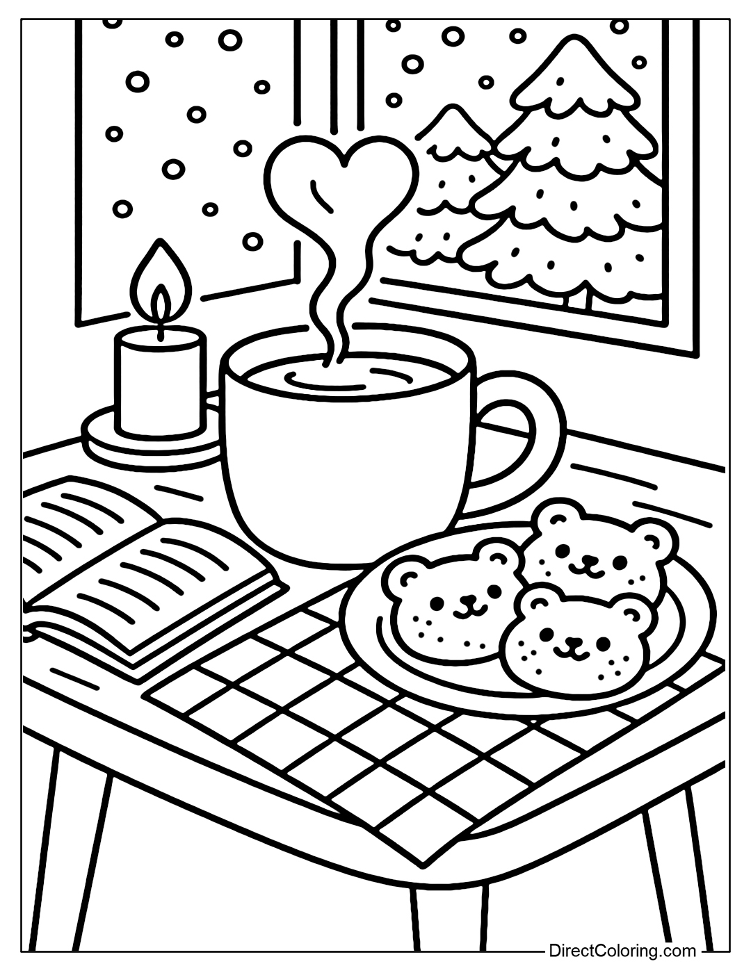 Hot Drinks Coloring Pages Free PDF To Download And Print