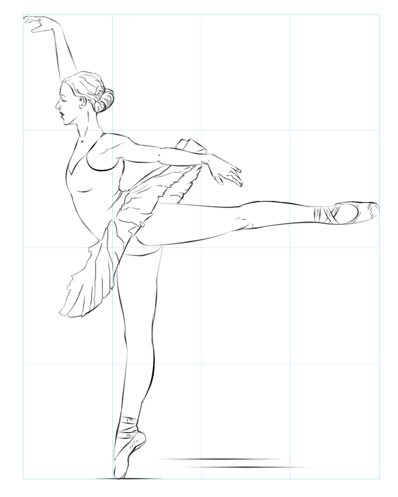how to draw a ballerina