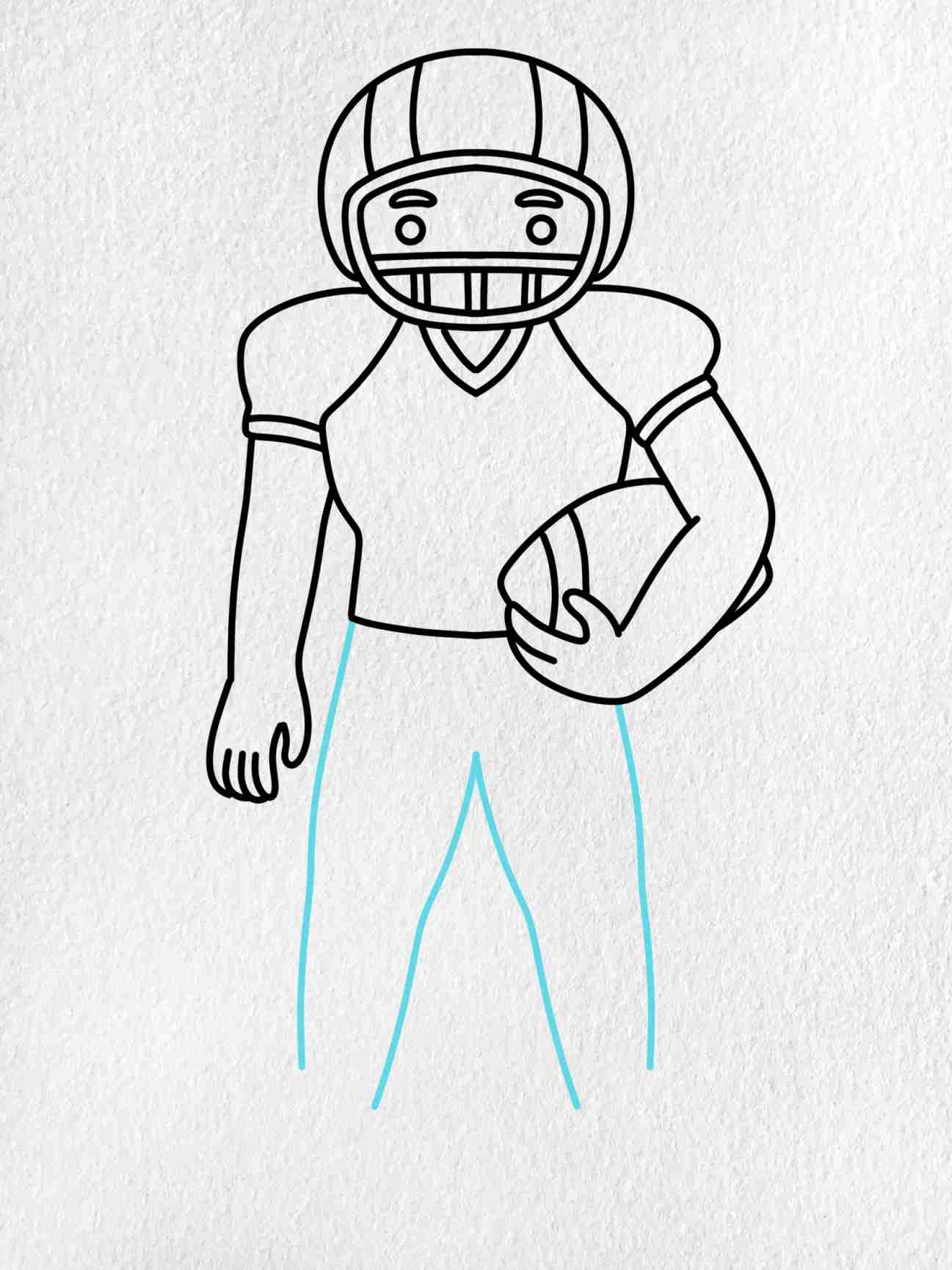 How To Draw A Football Player HelloArtsy