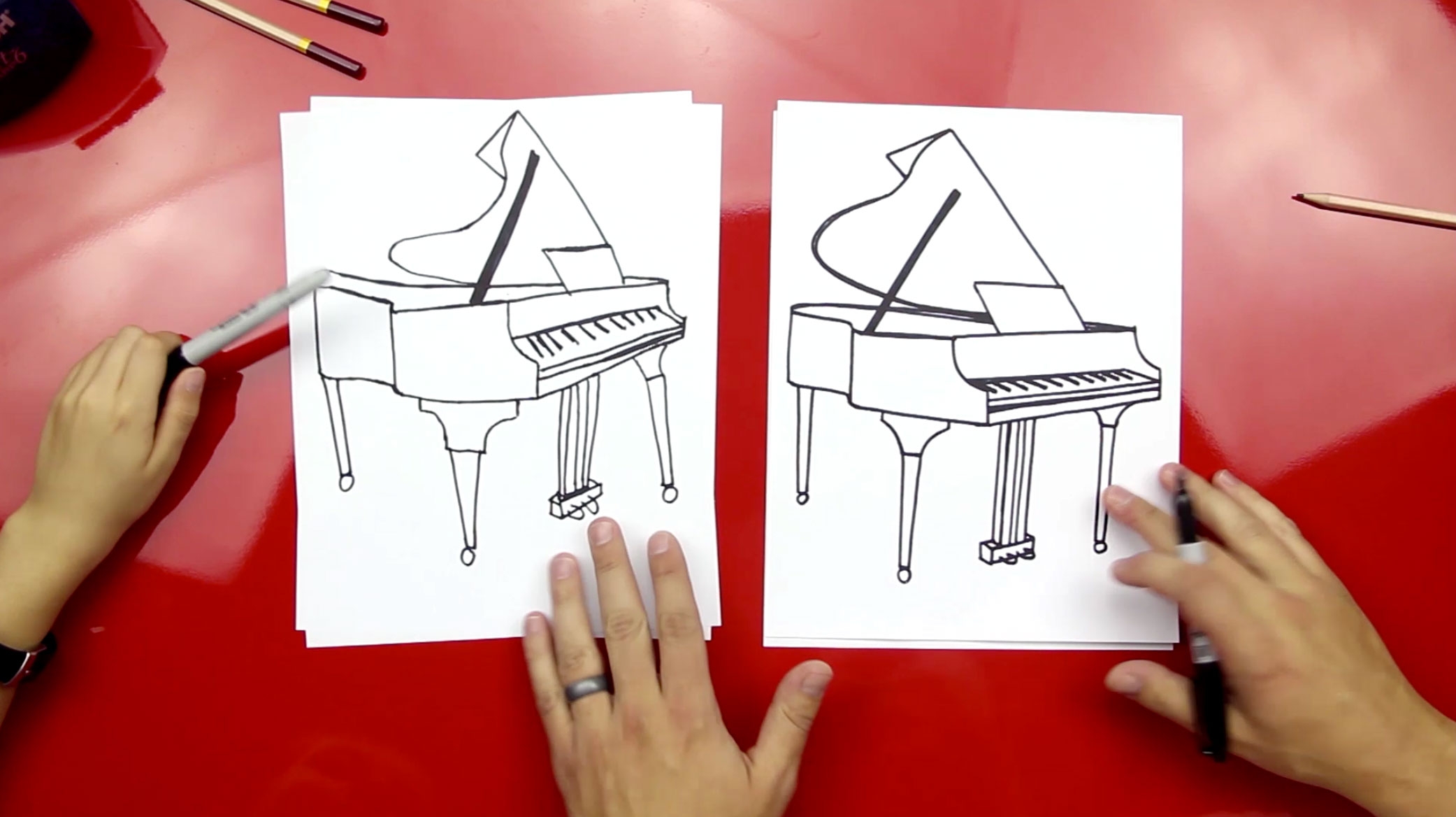 How To Draw A Grand Piano Art For Kids Hub Free Drawing Lessons For Kids 