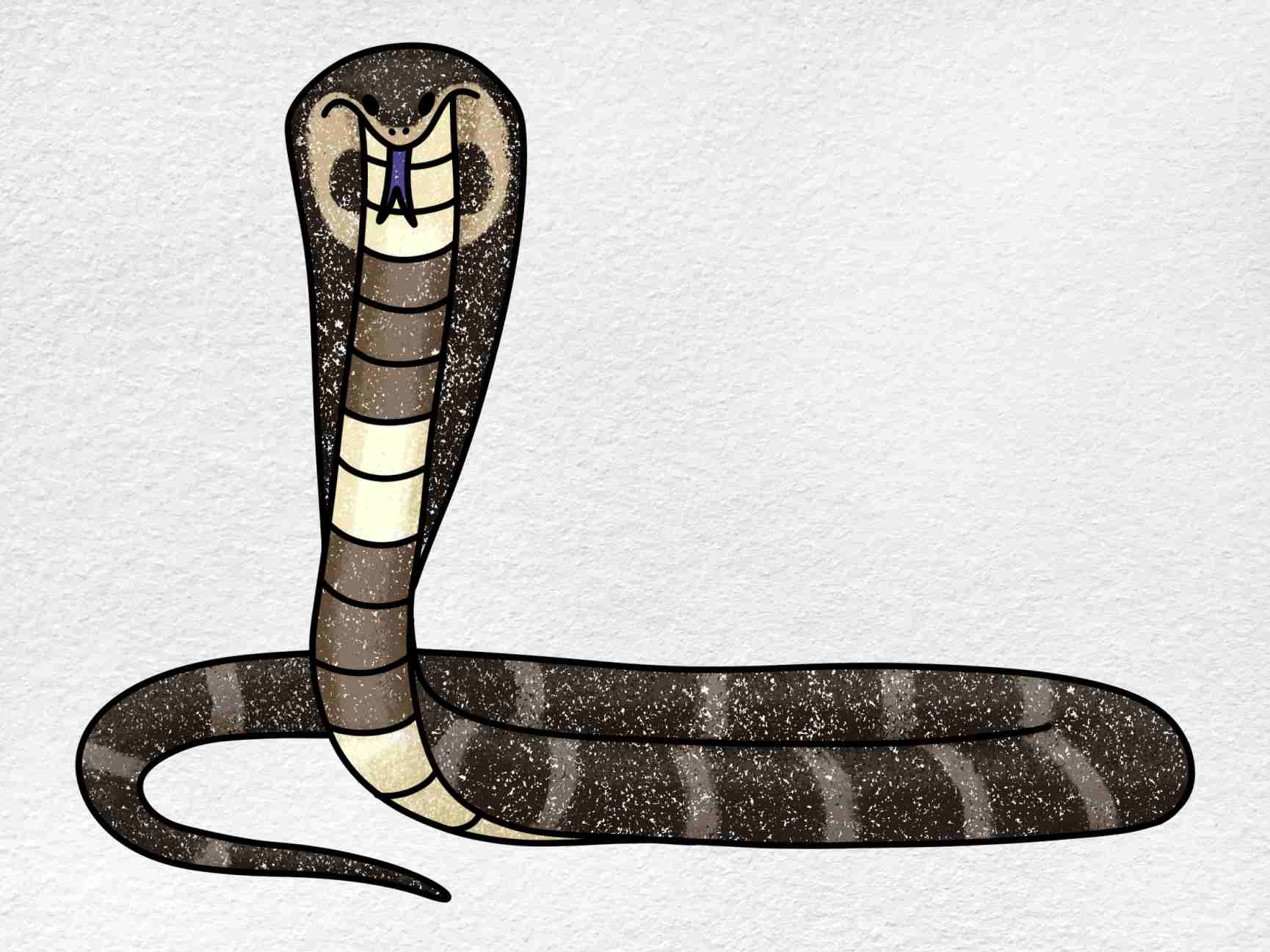 How To Draw A King Cobra HelloArtsy