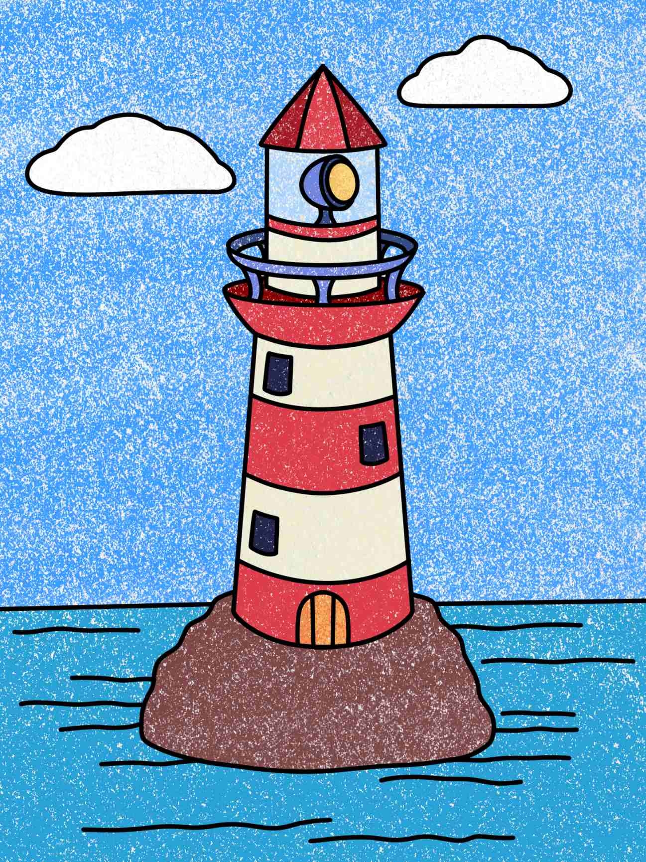 How To Draw A Lighthouse HelloArtsy