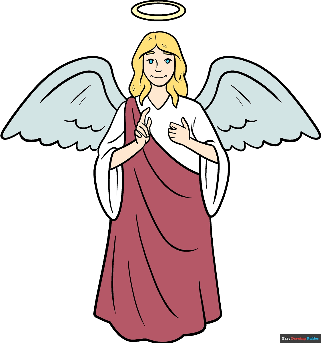 How To Draw An Angel Really Easy Drawing Tutorial