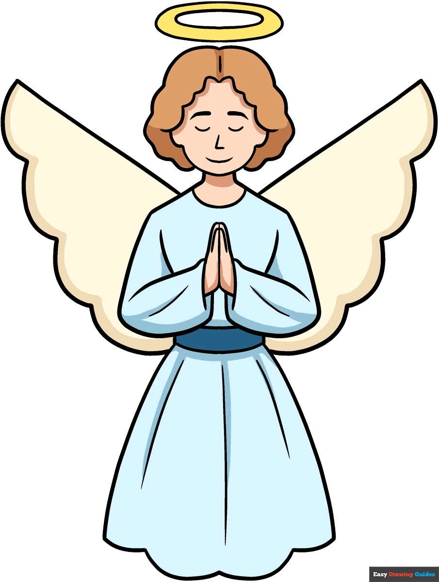 How To Draw An Easy Angel Really Easy Drawing Tutorial