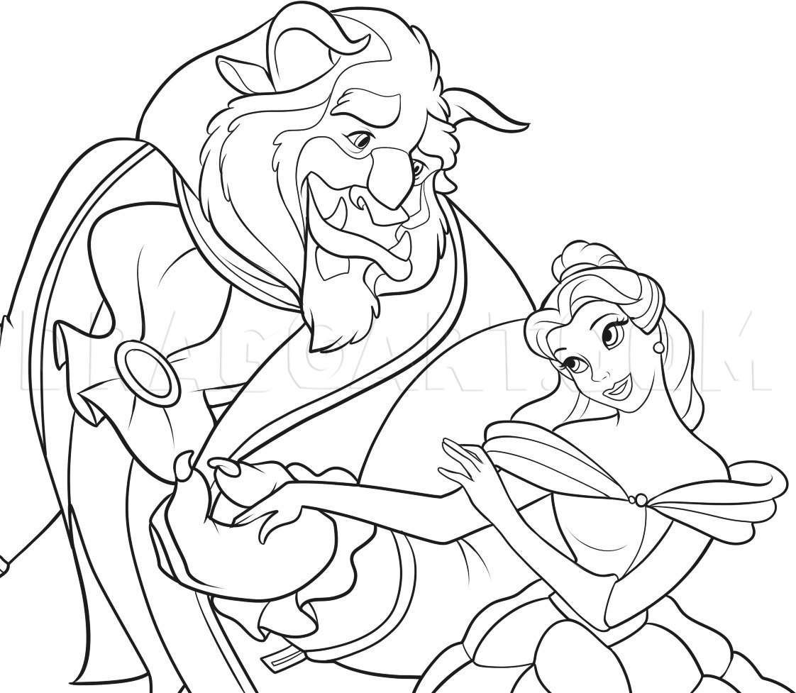 How To Draw Beauty And The Beast Drawing Step By Step By Dawn DragoArt