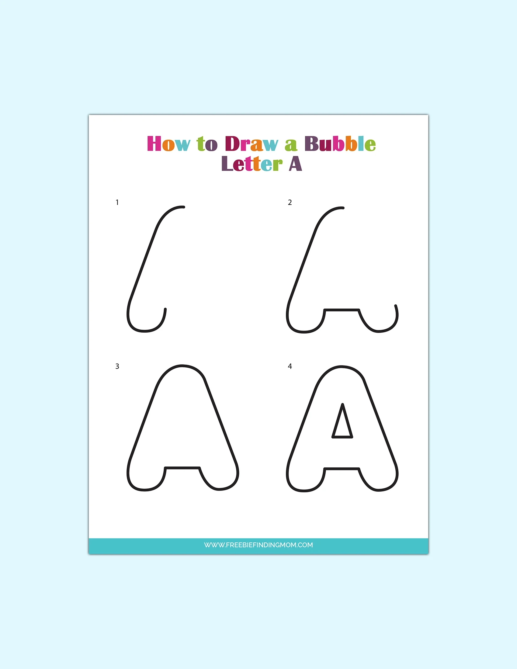 How To Draw Bubble Letter A