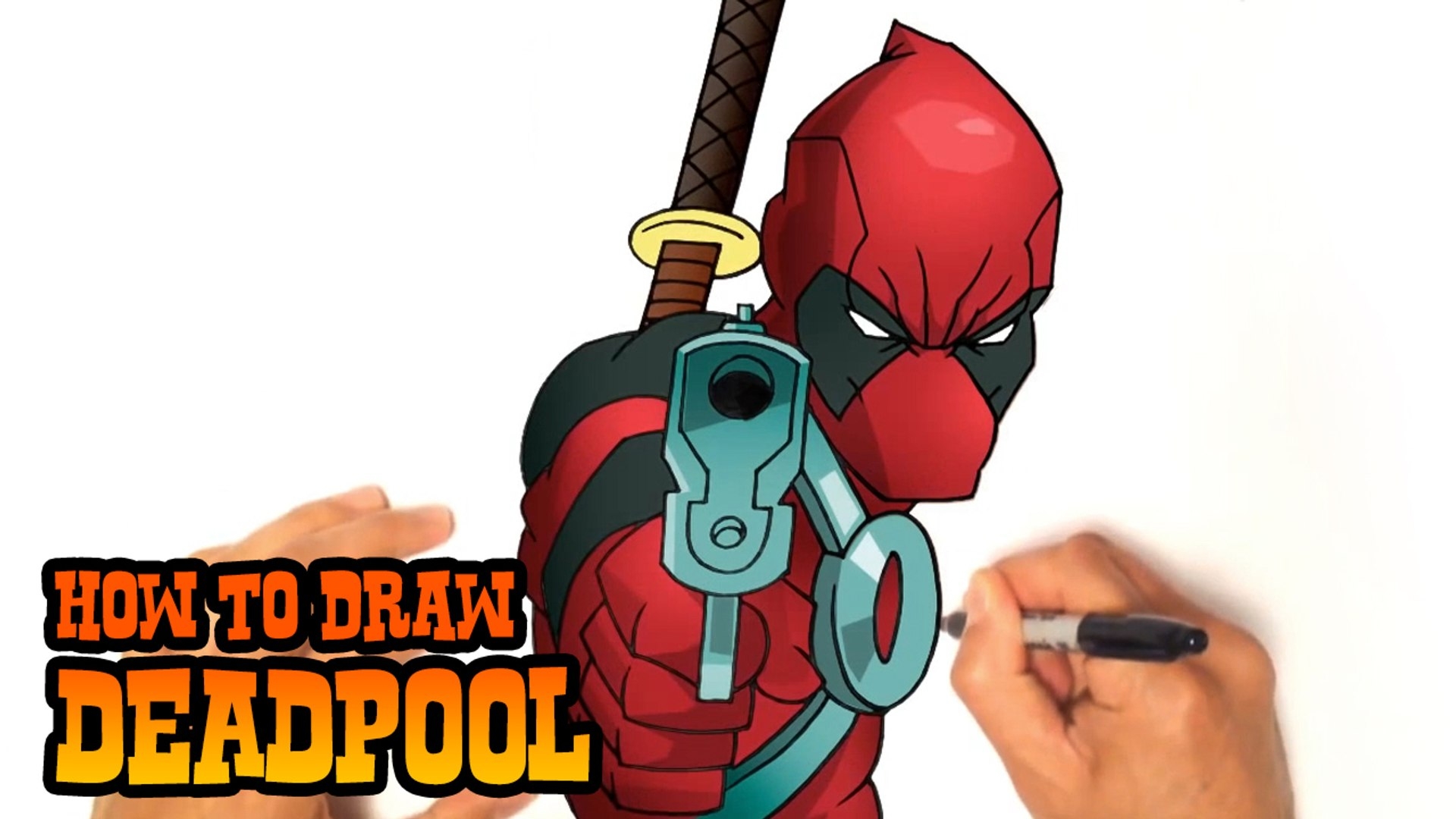how to draw the deadpool how to draw the deadpool