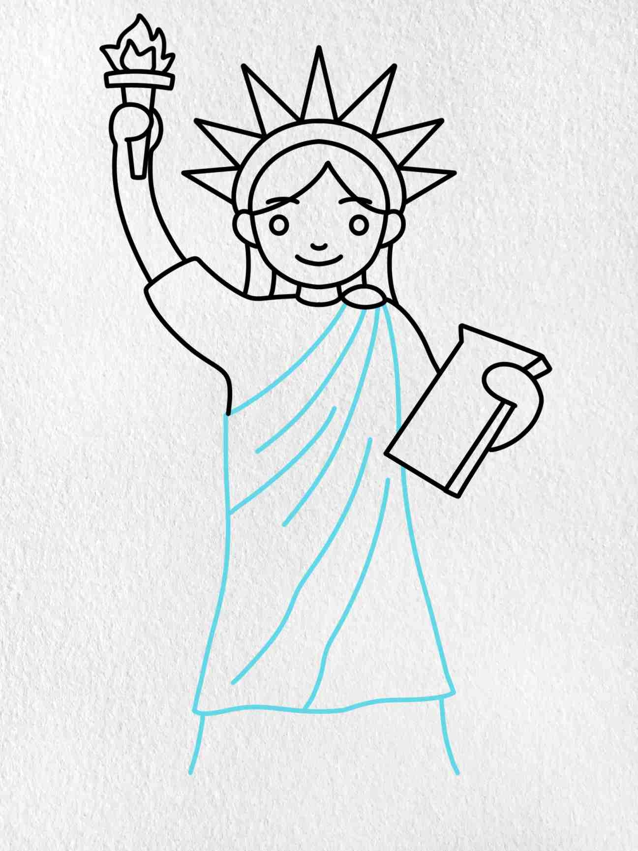 How To Draw The Statue Of Liberty HelloArtsy How To Draw The Statue Of Liberty HelloArtsy