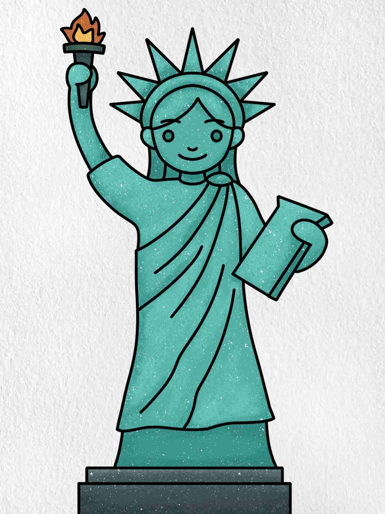 How To Draw The Statue Of Liberty HelloArtsy How To Draw The Statue Of Liberty HelloArtsy