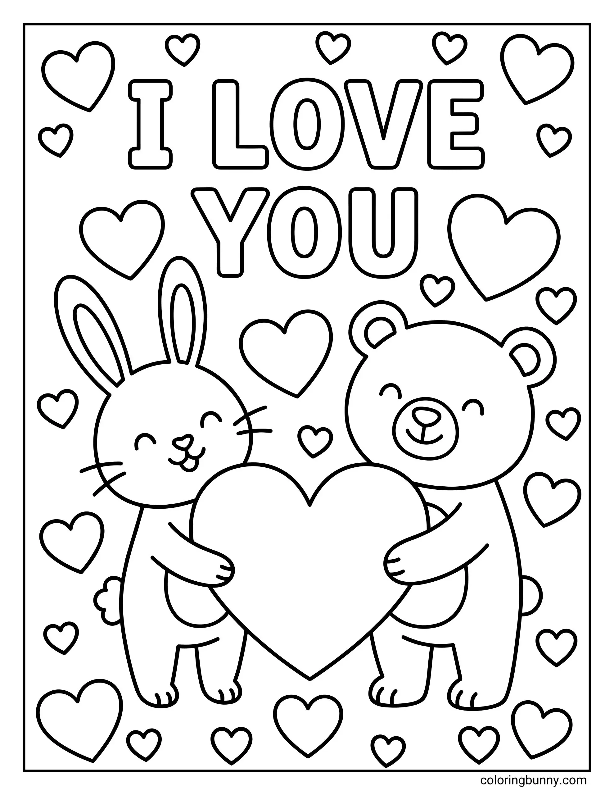 i love you coloring pages