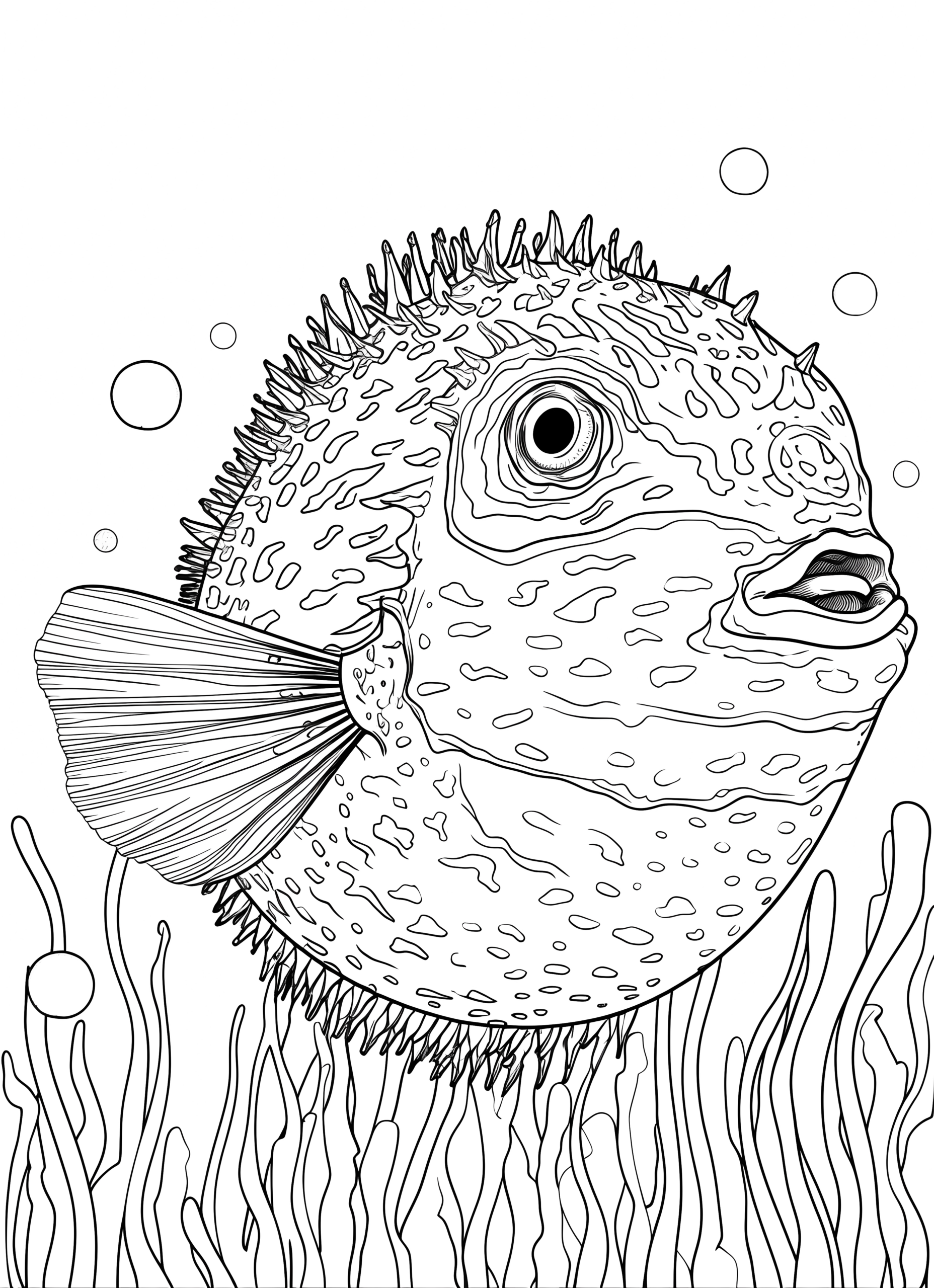fish coloring book pages