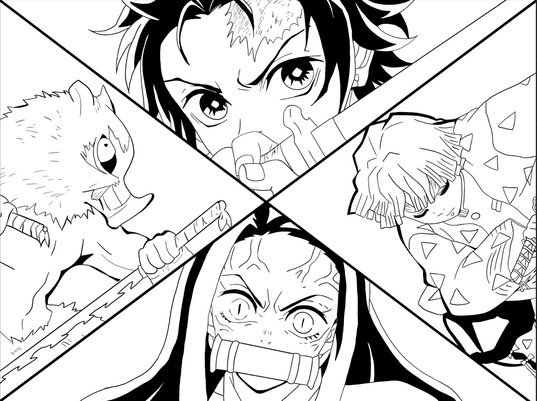 I Made Demonslayer Coloring Pages R DemonSlayerAnime