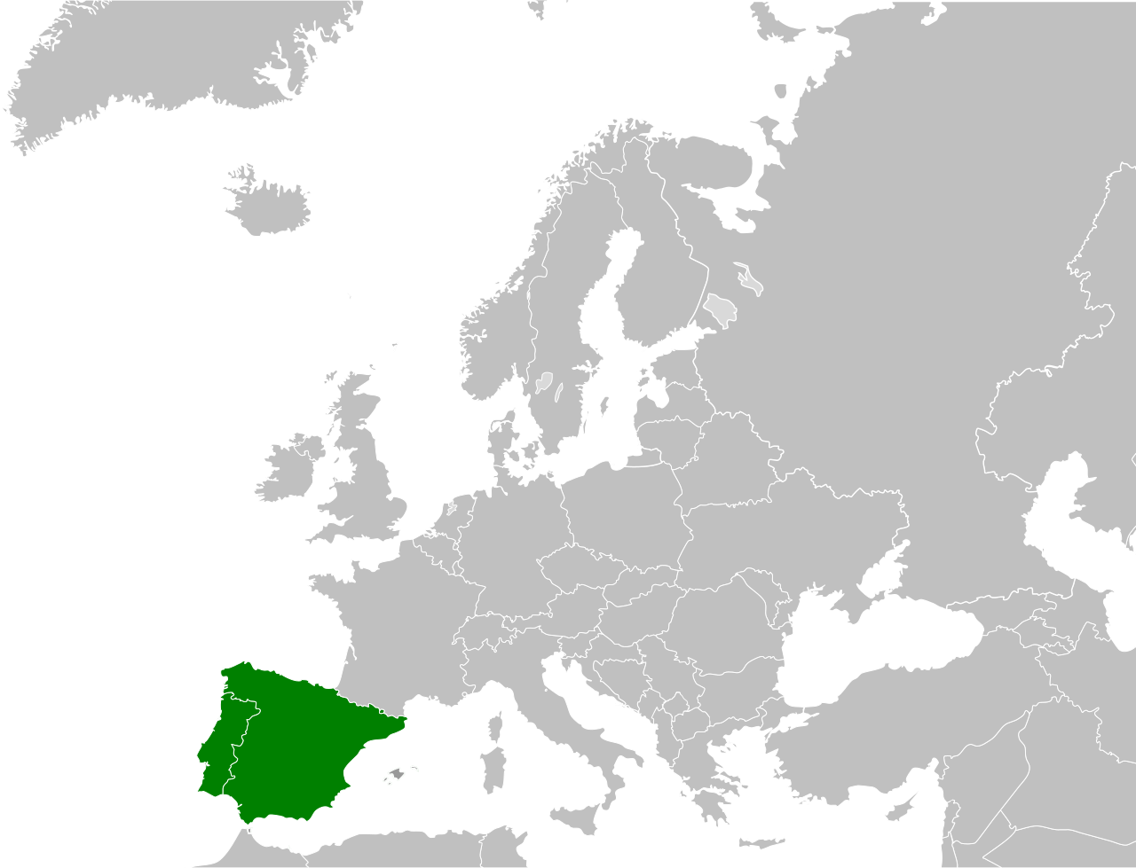 iberian peninsula on europe map
