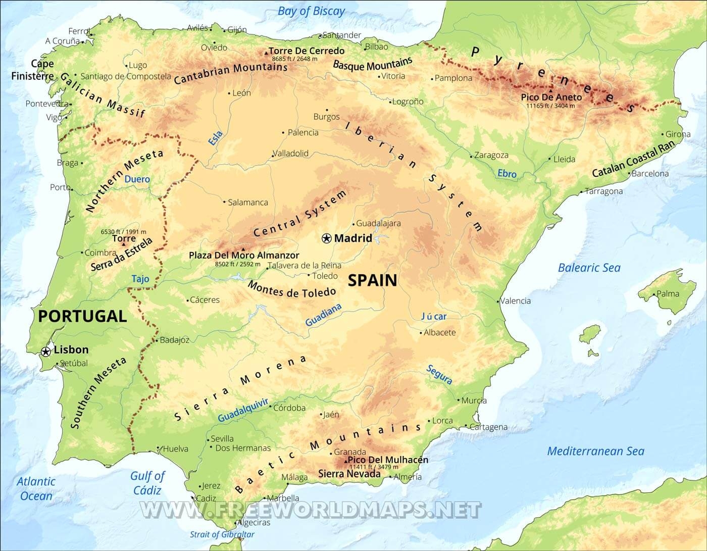 Iberian Peninsula Map
