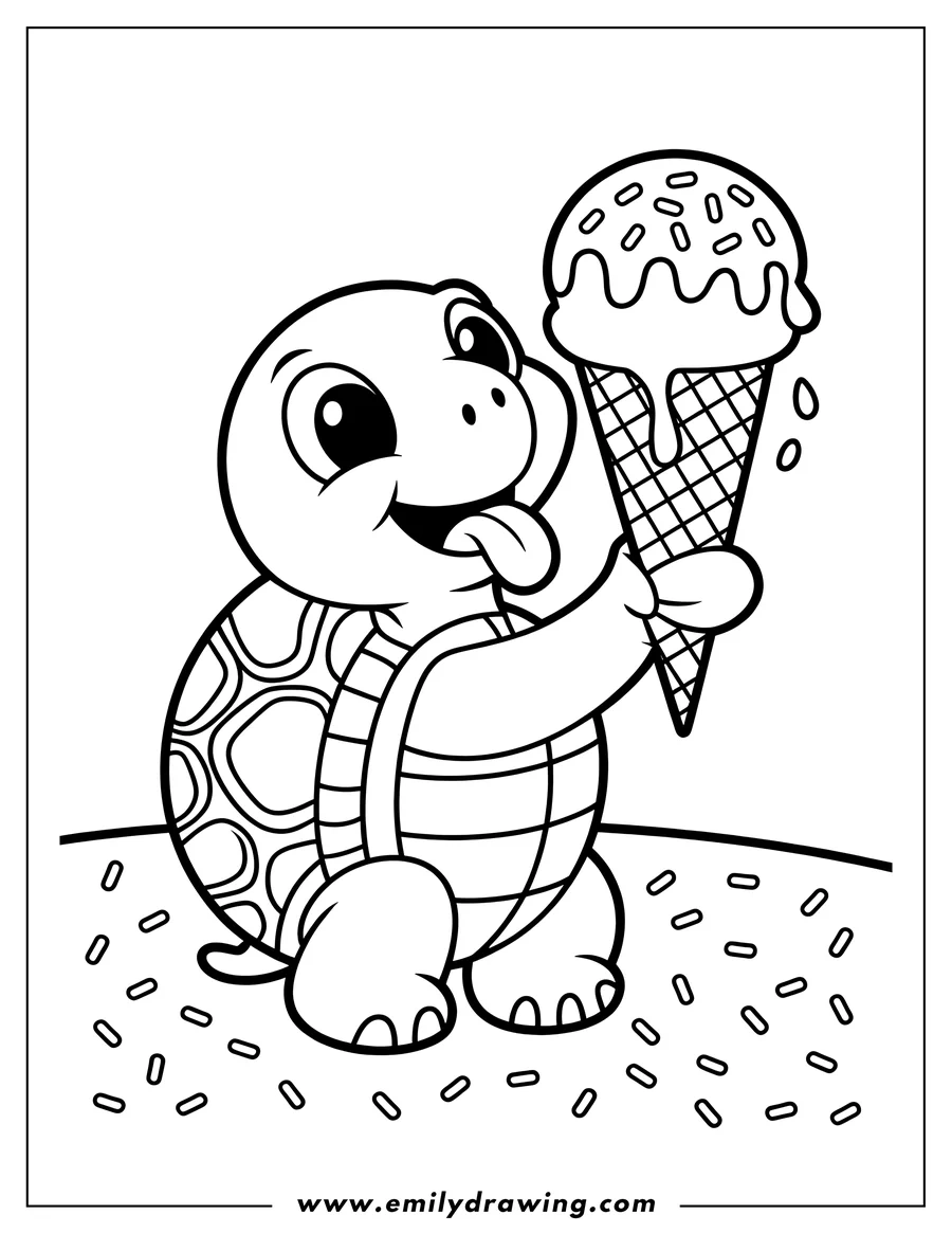 Ice Cream Coloring Pages Emily Drawing
