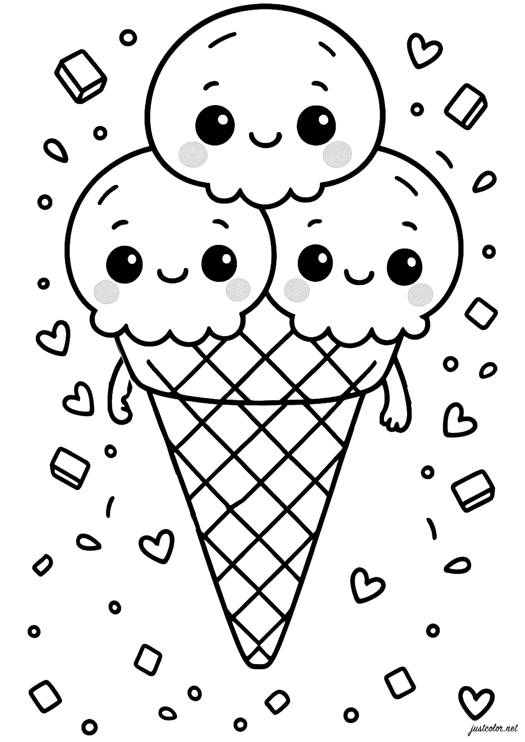 coloring pages for ice cream