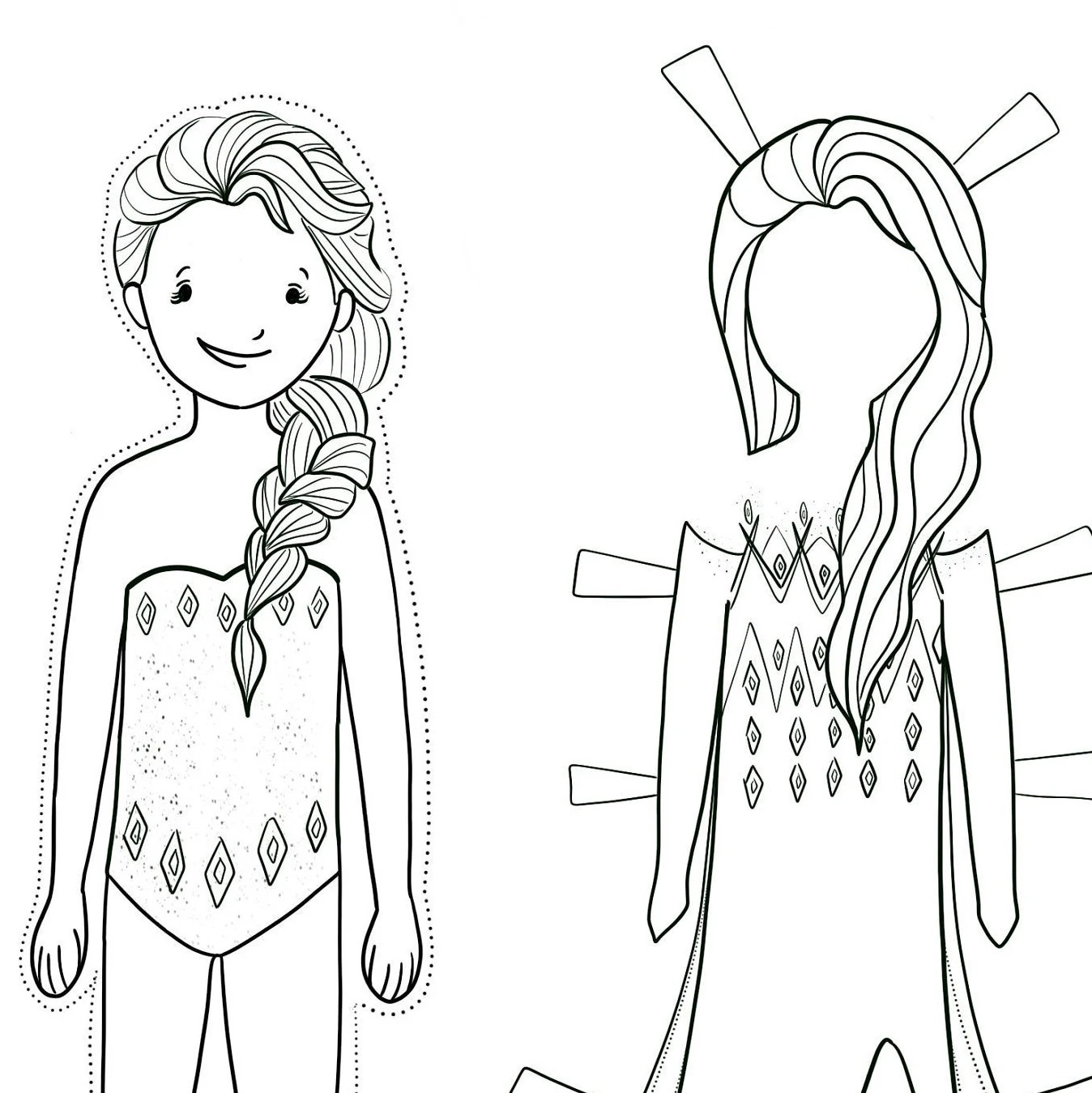 Ice Queen Printable Paper Doll Color Me Instant Download Dress Up Little Girls Quiet Play Colorable Coloring Page Paperdoll Etsy