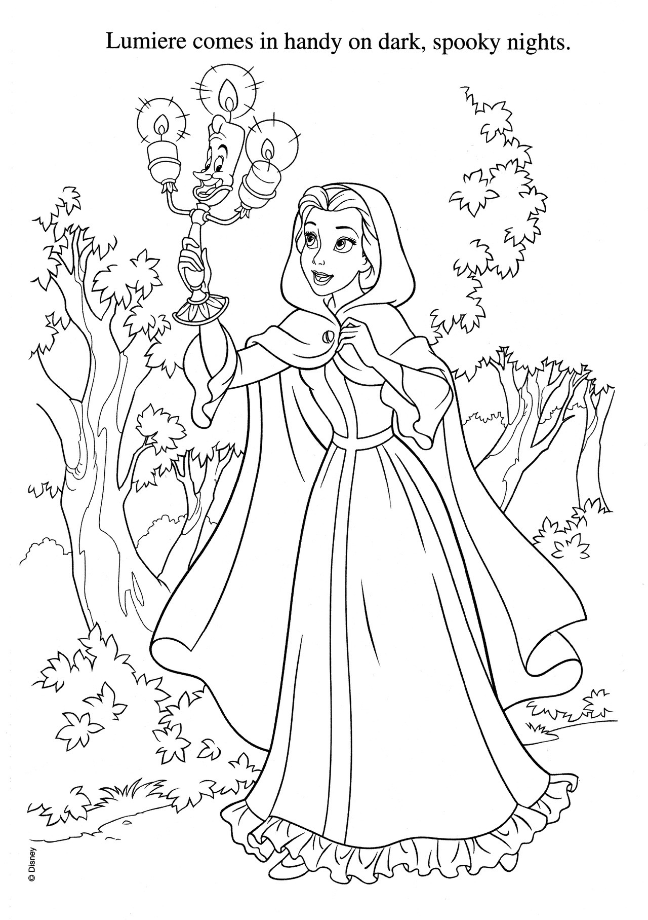 disney princess halloween coloring pages