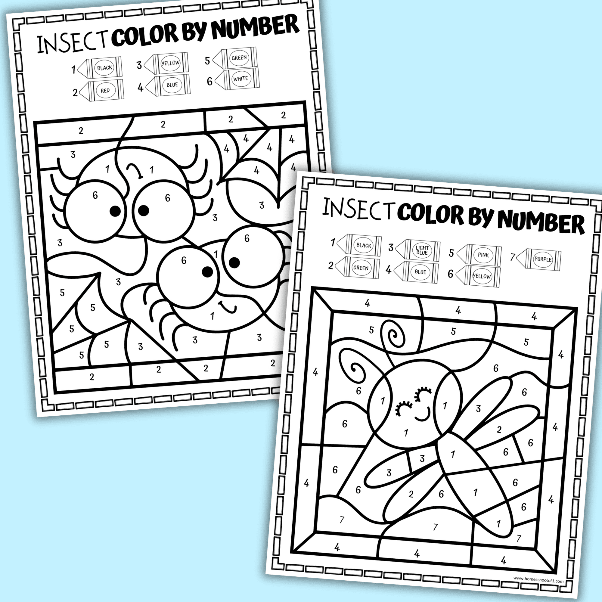 insect color by number