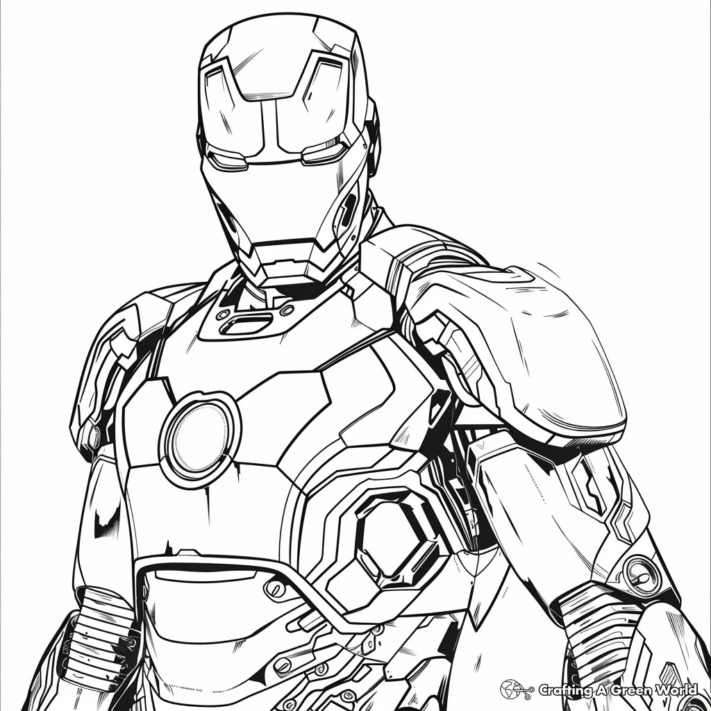 Iron Man Mark 85 Coloring Pages Free Printable 