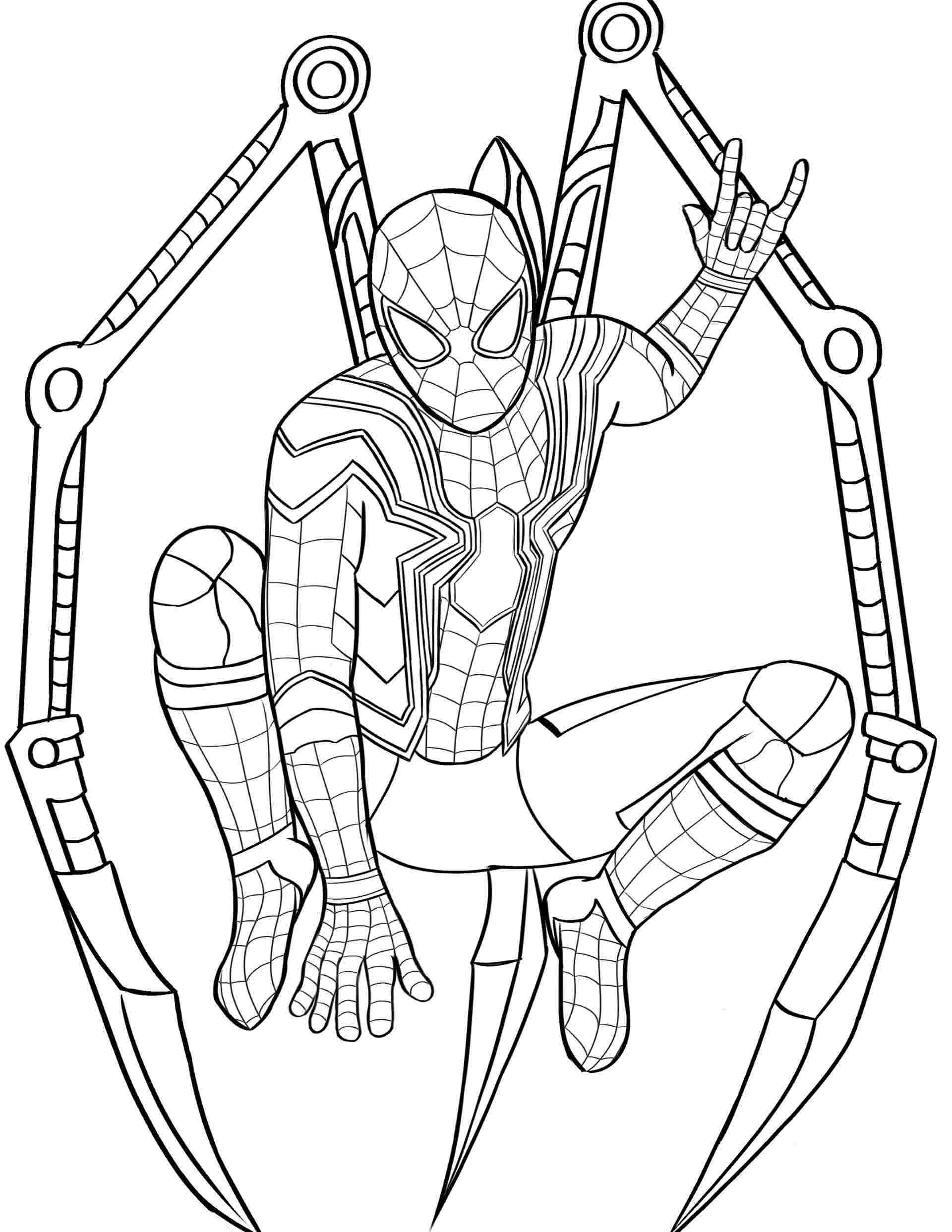 Iron Spider Coloringes Spiderman For Color