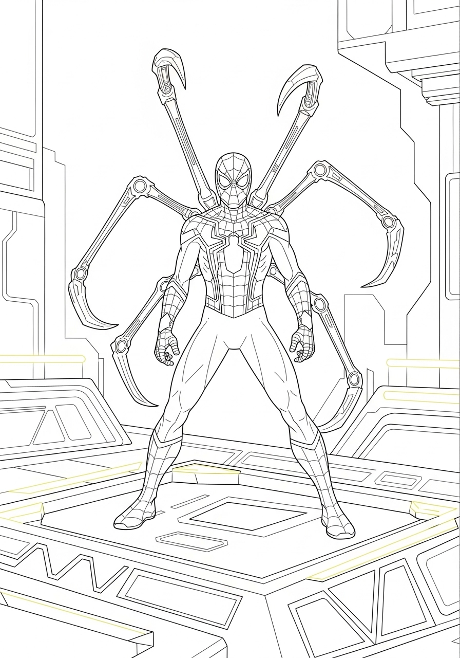 iron spiderman coloring pages