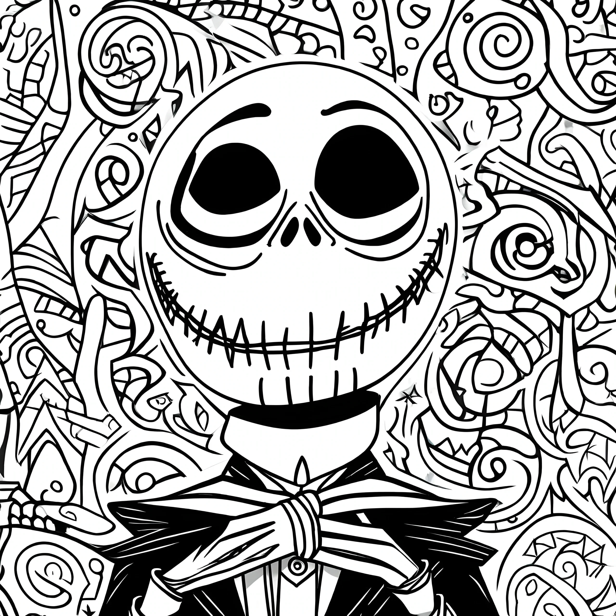 Jack Skellington Coloring Pages 12 Pages Nightmare Before Christmas Coloring Pages Etsy