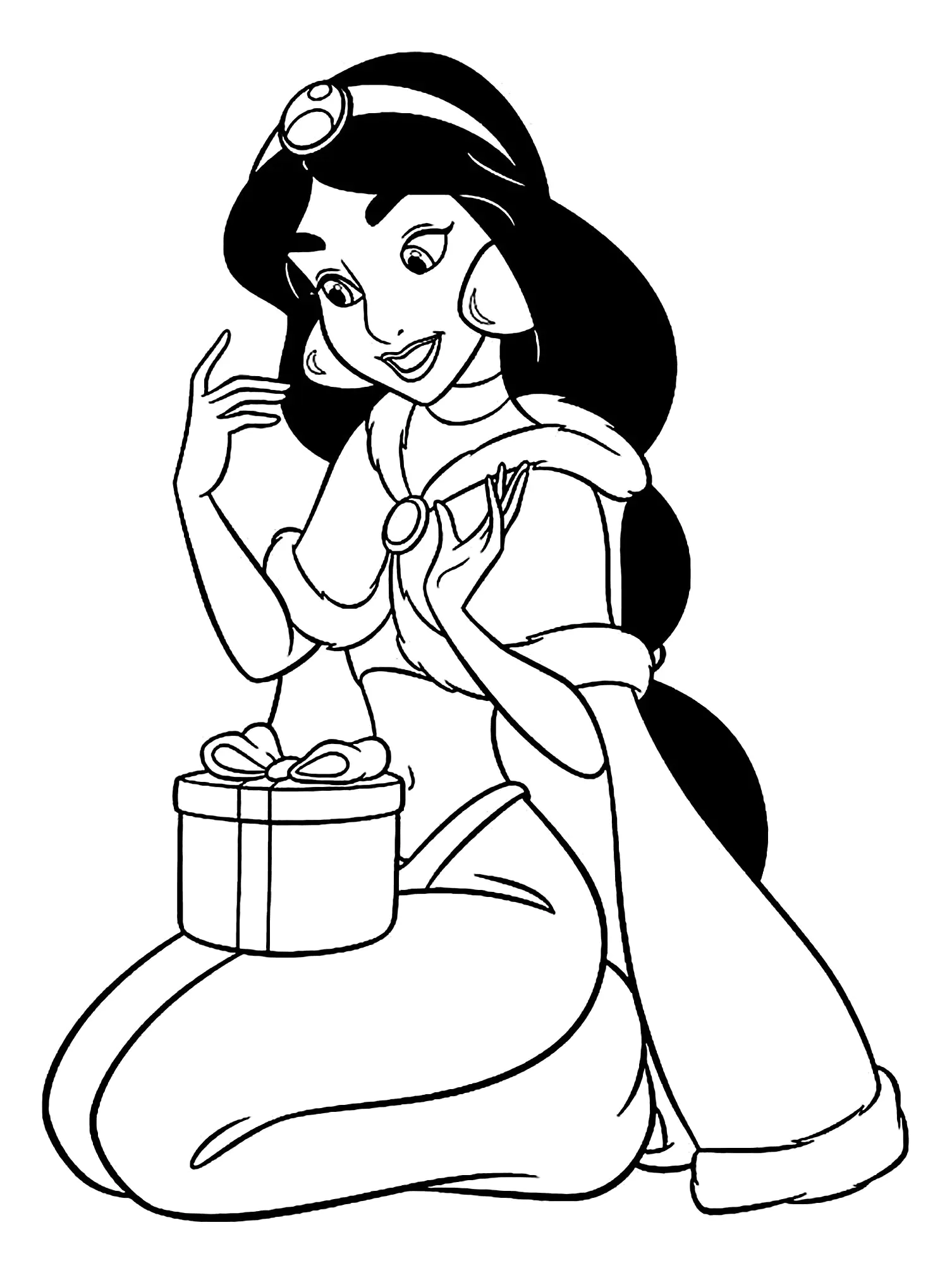 coloring pages disney princess jasmine