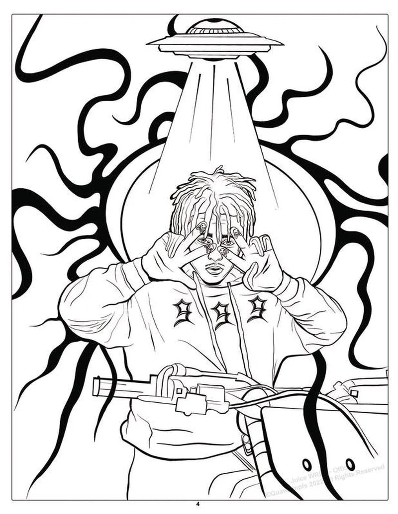 Juice WRLD 999 Official Lean Wit Me Legends Coloring Book Bust Down Books Juice WRLD 999 Official Lean Wit Me Legends Coloring Book Bust Down Books