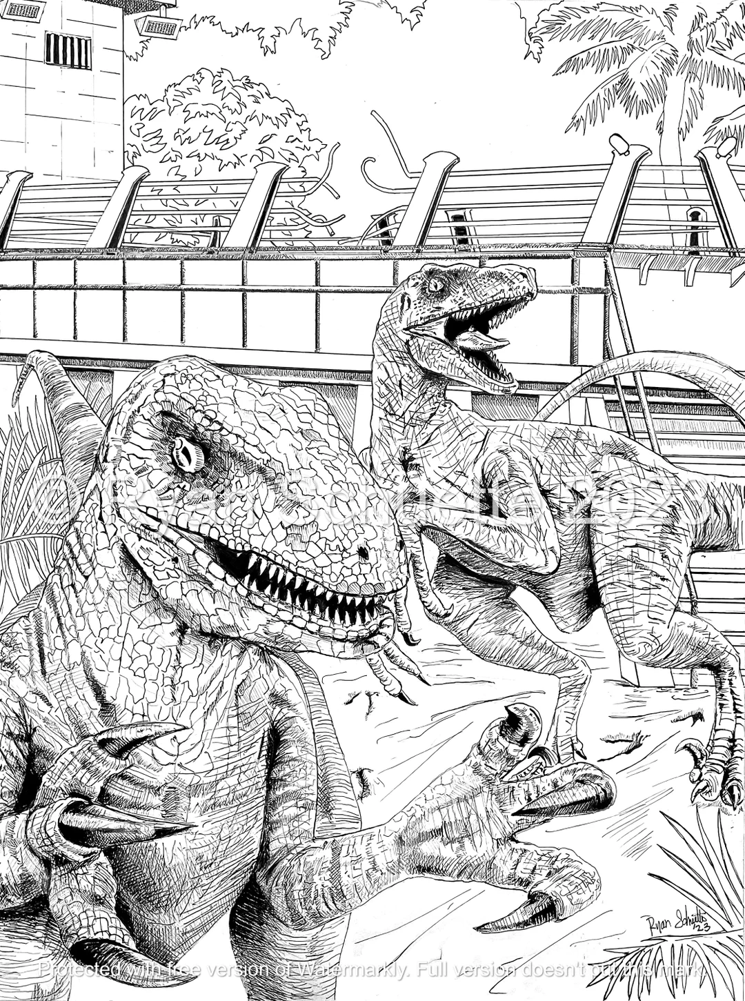 coloring pages jurassic world