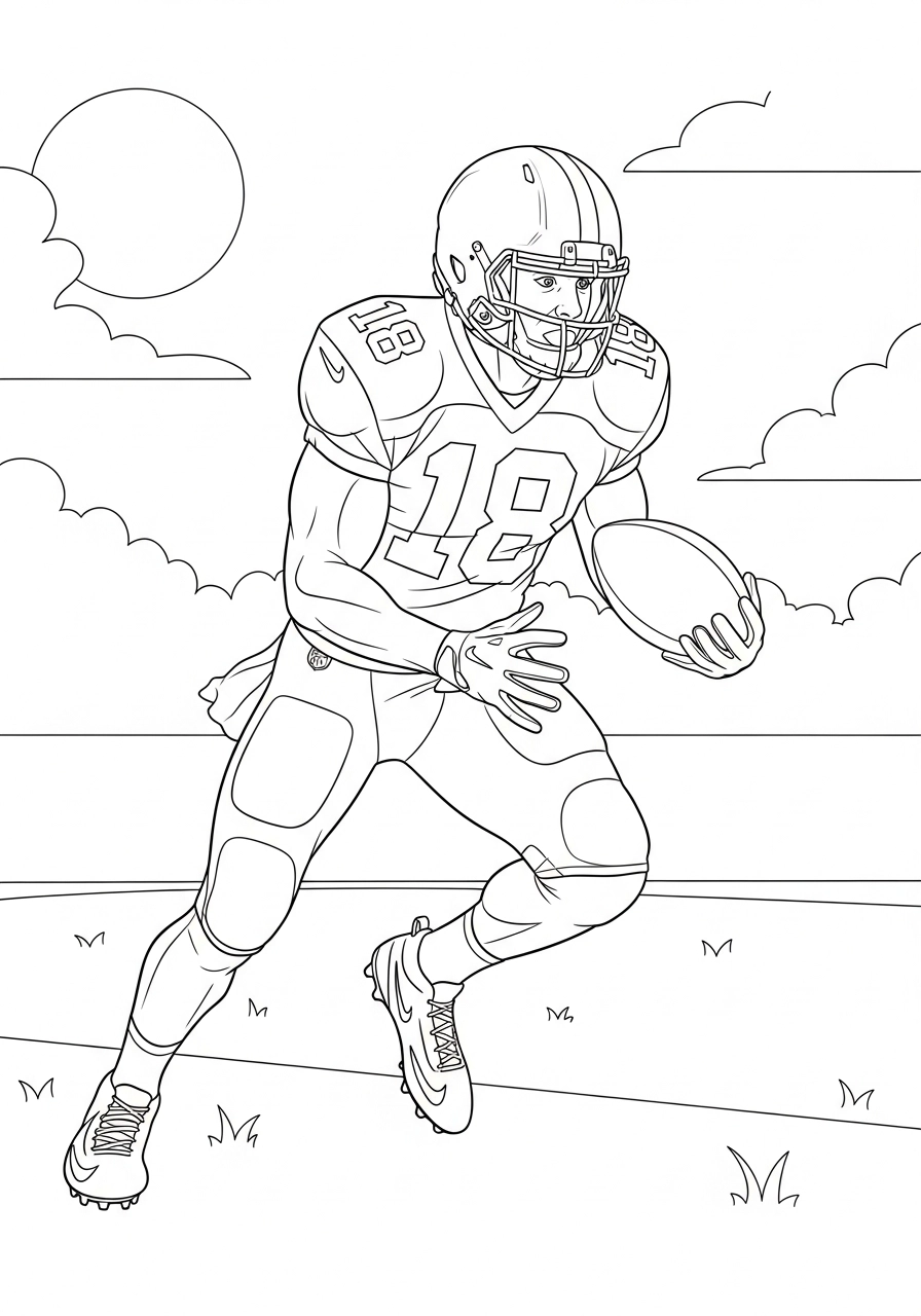 Justin Jefferson Coloring Pages