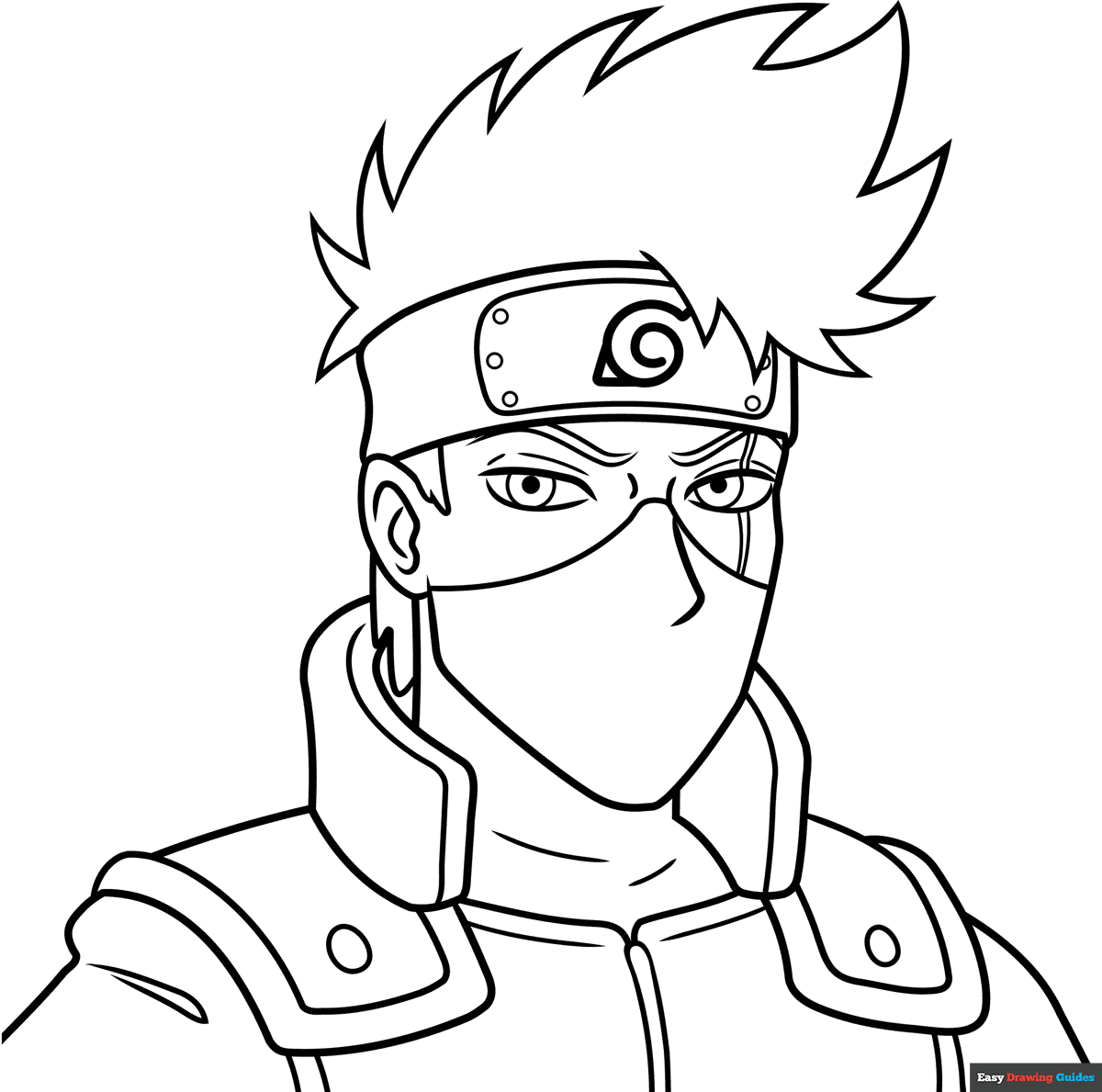 Kakashi Hatake From Naruto Coloring Page Easy Drawing Guides Kakashi Hatake From Naruto Coloring Page Easy Drawing Guides