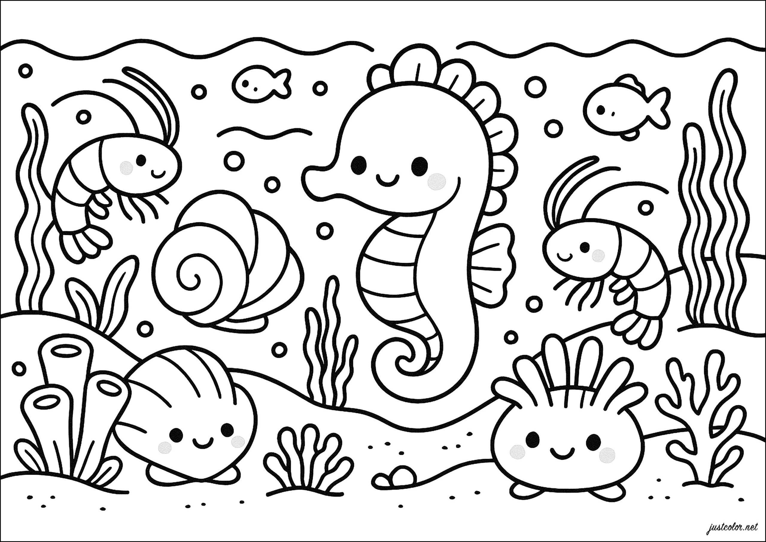 sea animals coloring pages