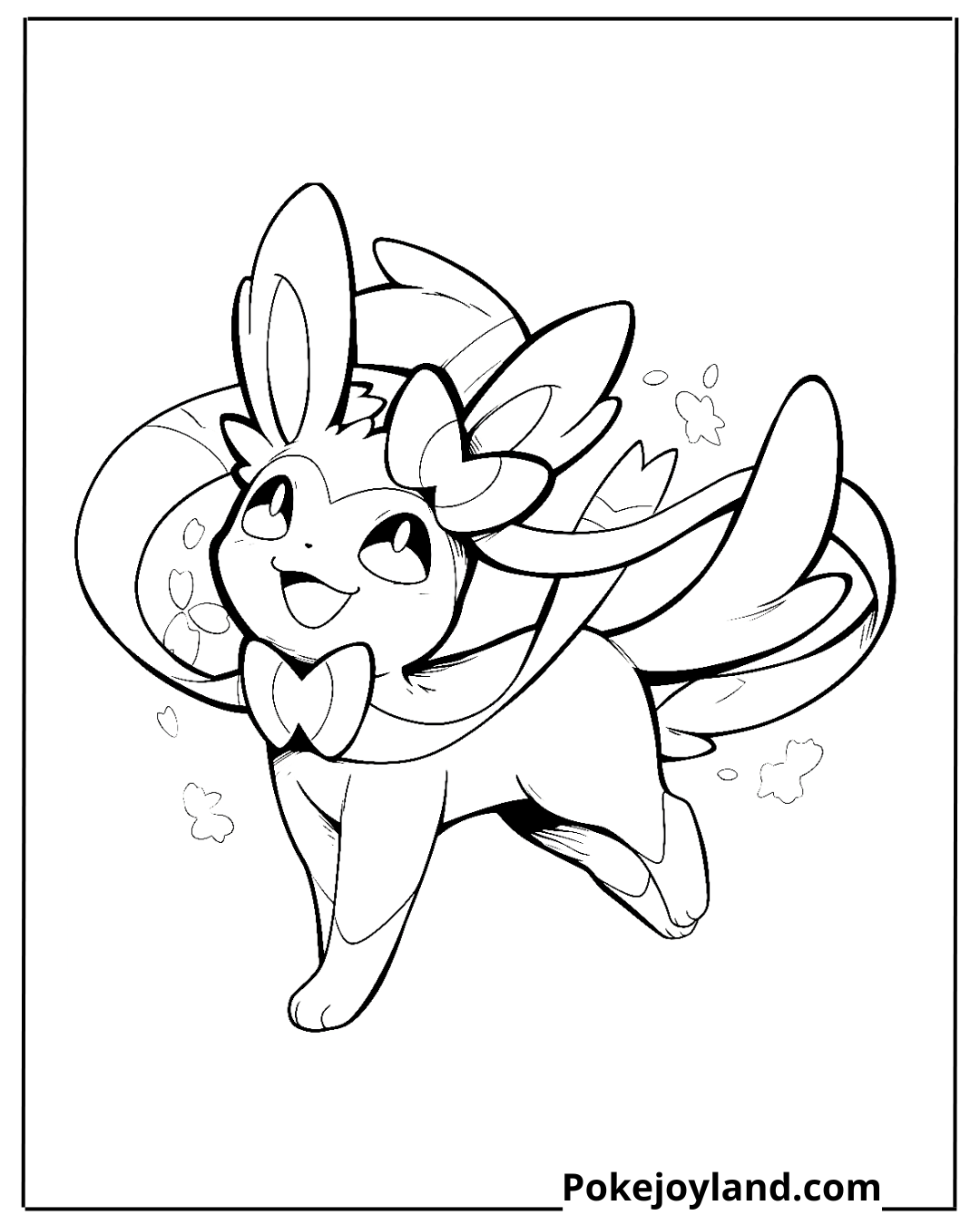 sylveon pokemon coloring page sylveon pokemon coloring page