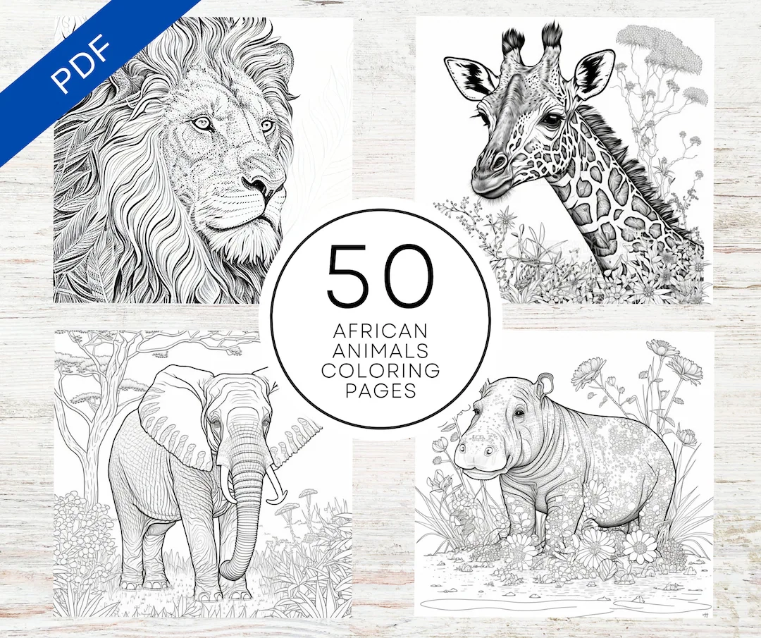 coloring pages of african animals